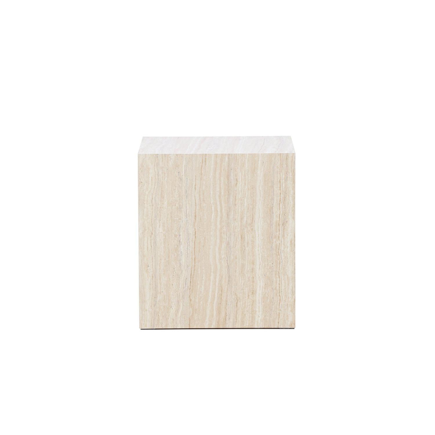 Beistelltisch York 40*40cm in Steinoptik - Beige-Beistelltische-Venture Home-le canapé