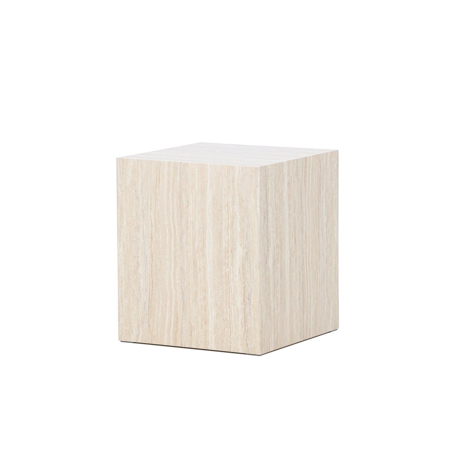 Beistelltisch York 40*40cm in Steinoptik - Beige-Beistelltische-Venture Home-le canapé