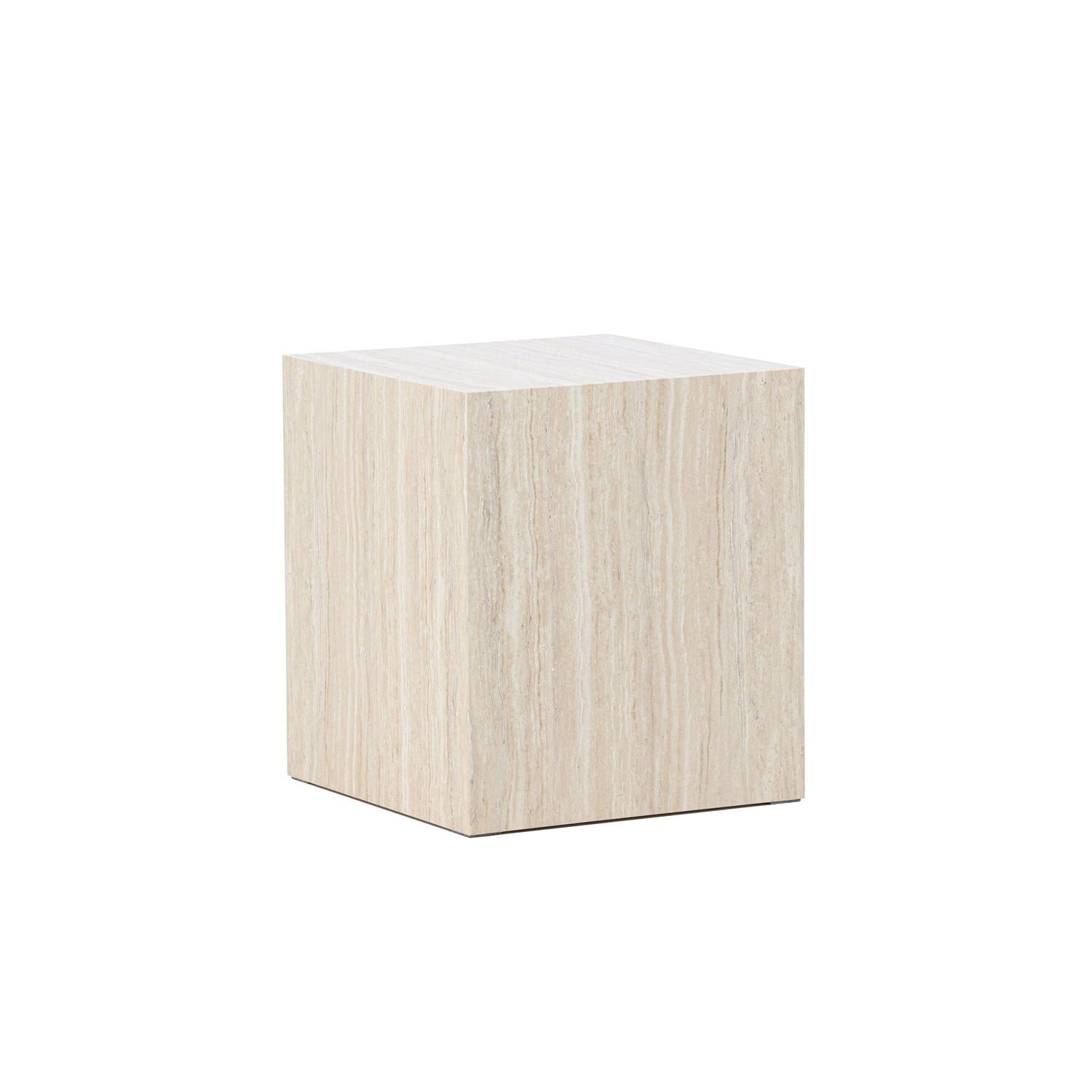 Beistelltisch York 40*40cm in Steinoptik - Beige-Beistelltische-Venture Home-le canapé