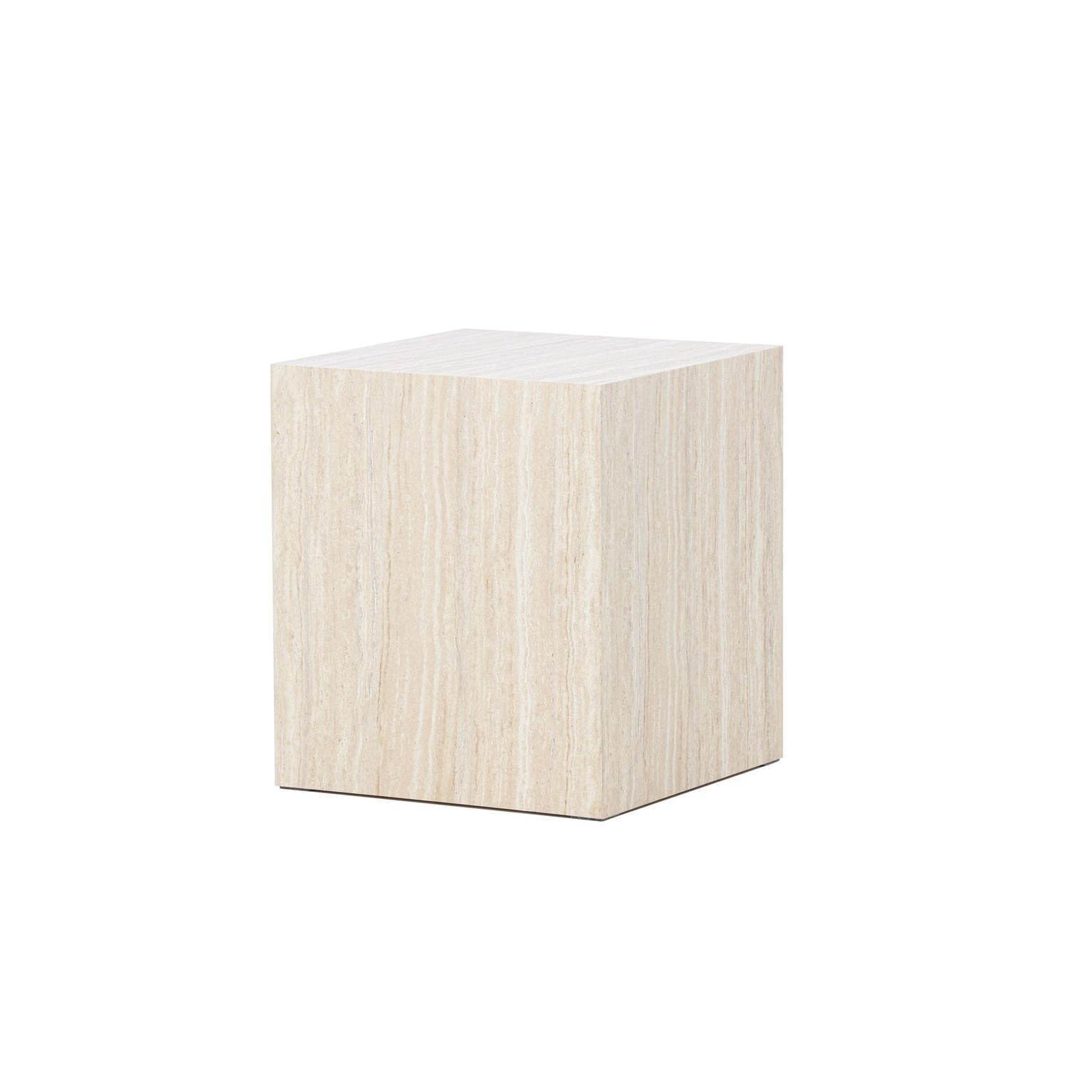 Beistelltisch York 40cm in Steinoptik - Beige-Beistelltisch-Venture Home-le canapé