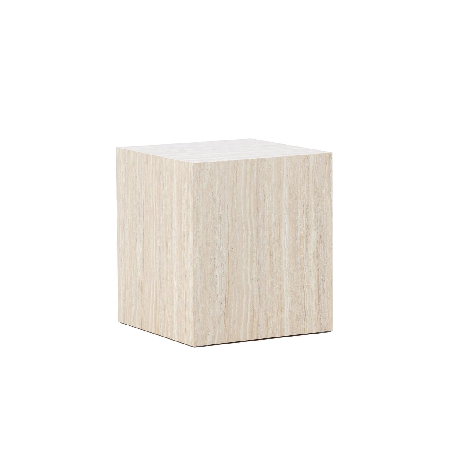 Beistelltisch York 40cm in Steinoptik - Beige-Beistelltisch-Venture Home-le canapé
