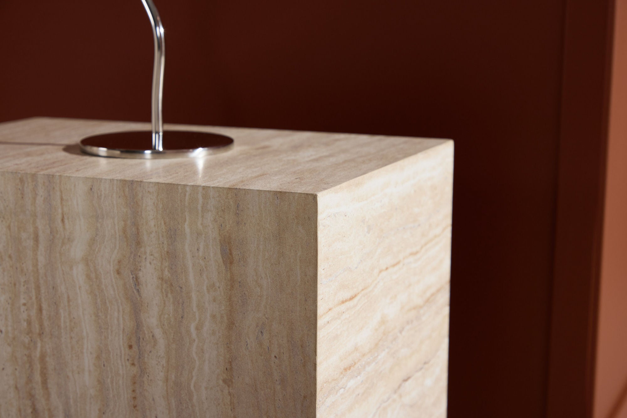 Beistelltisch York Side Table - Travertineoptik-Beistelltisch-Venture Home-le canapé