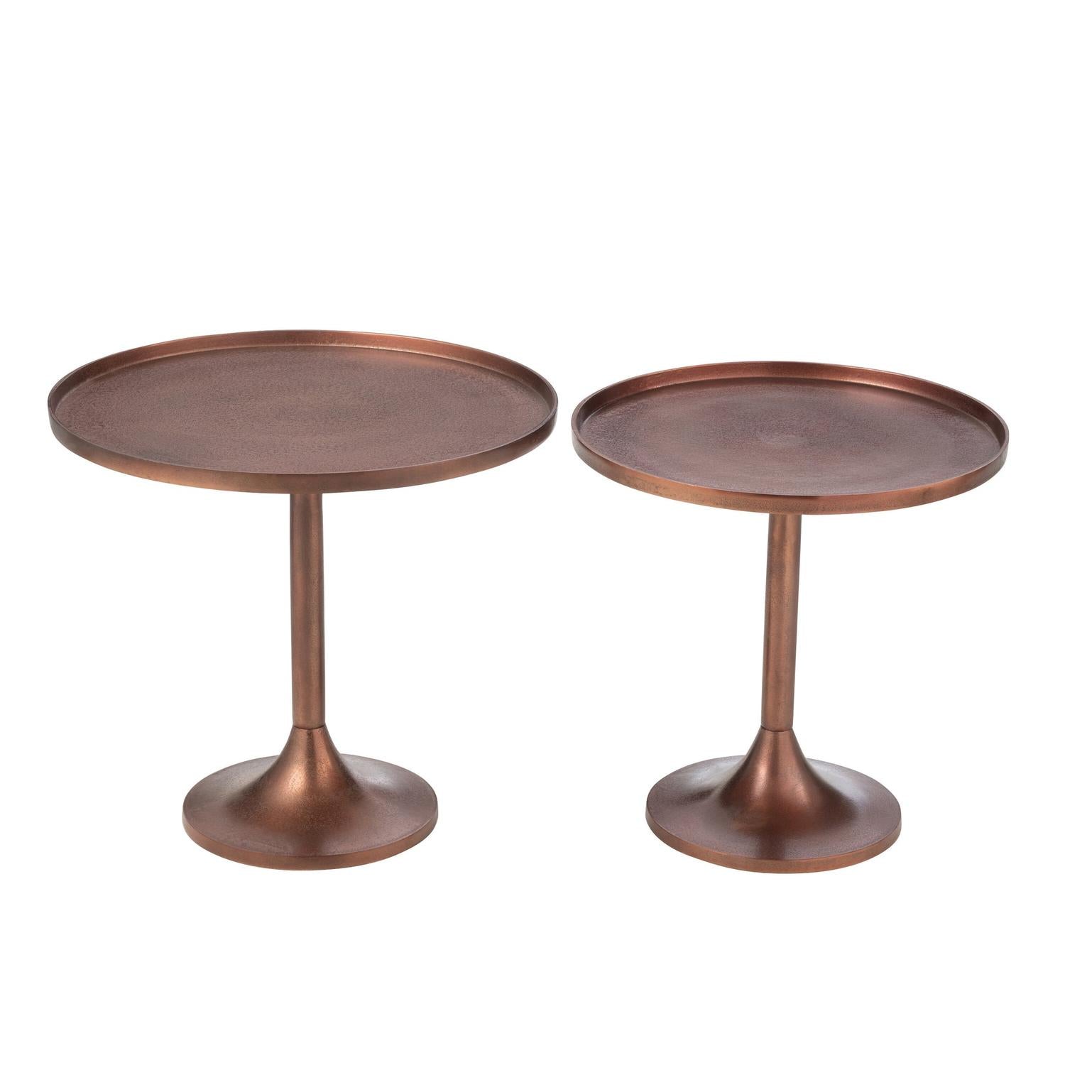 Beistelltische aus Aluminium, 2er-Set - Bronze-Beistelltische-J-Line-le canapé