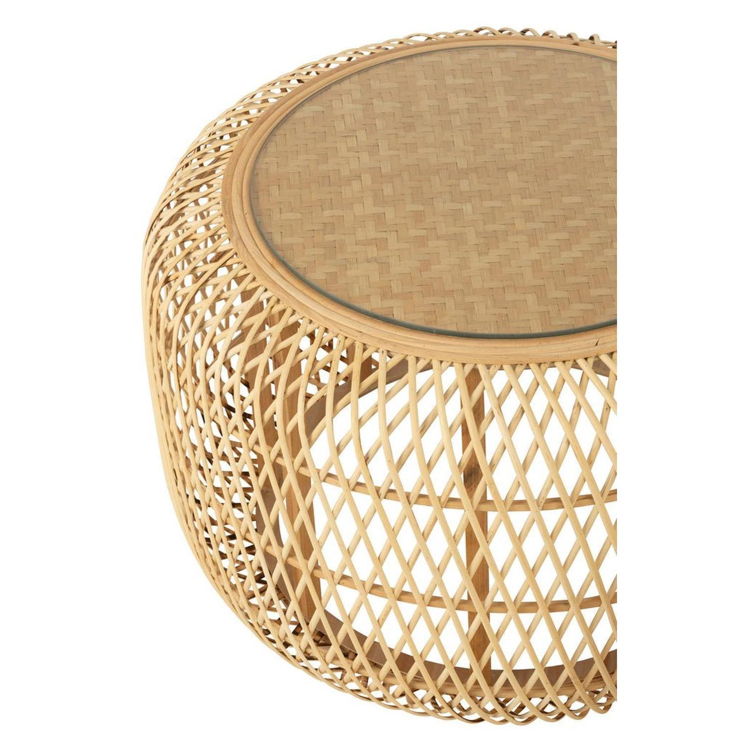 Beistelltische aus Bambus und Tannenholz, 2er-Set - Natur-J-Line-le canapé