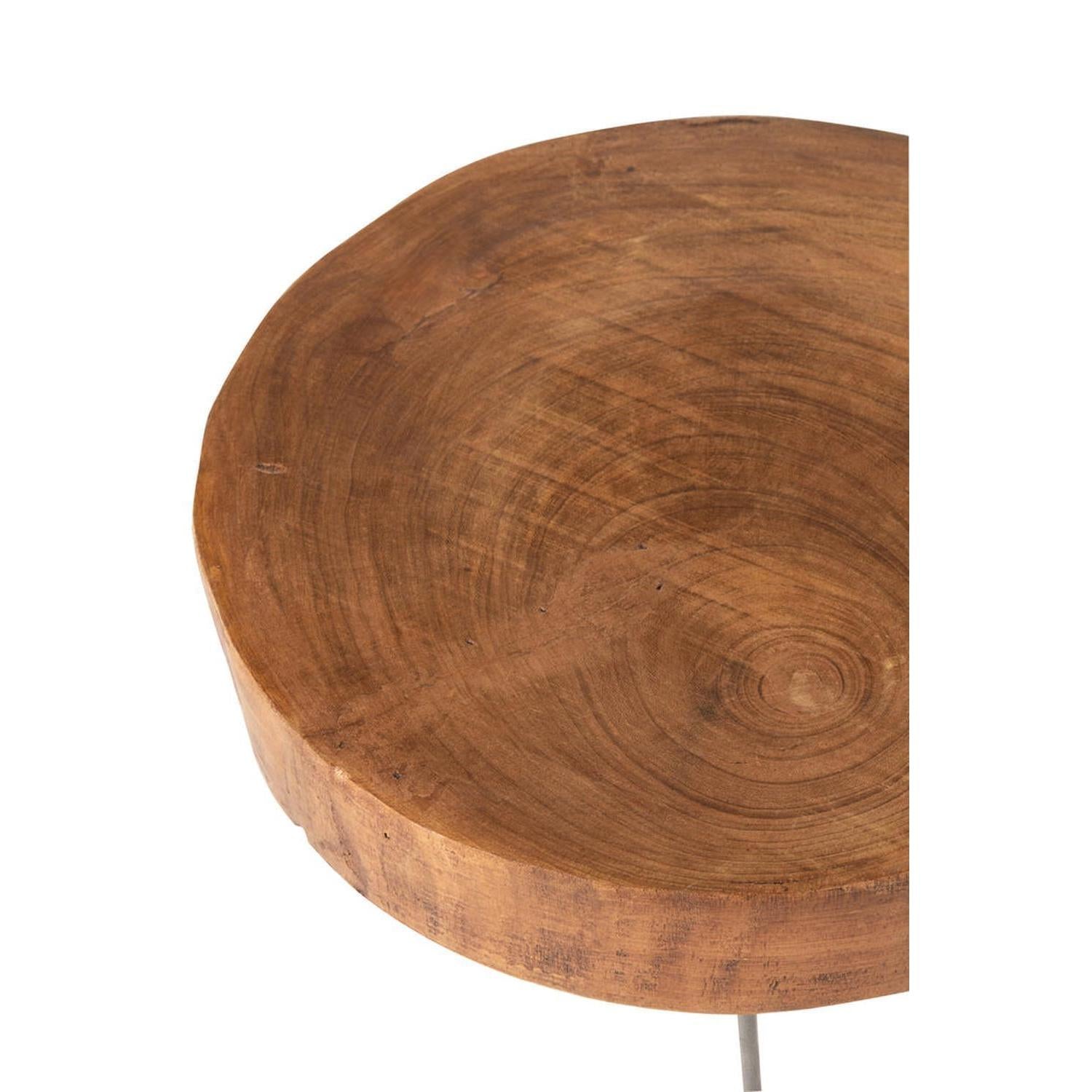 Beistelltische aus Paulowniaholz, 2er-Set - Braun-Beistelltisch-J-Line-le canapé