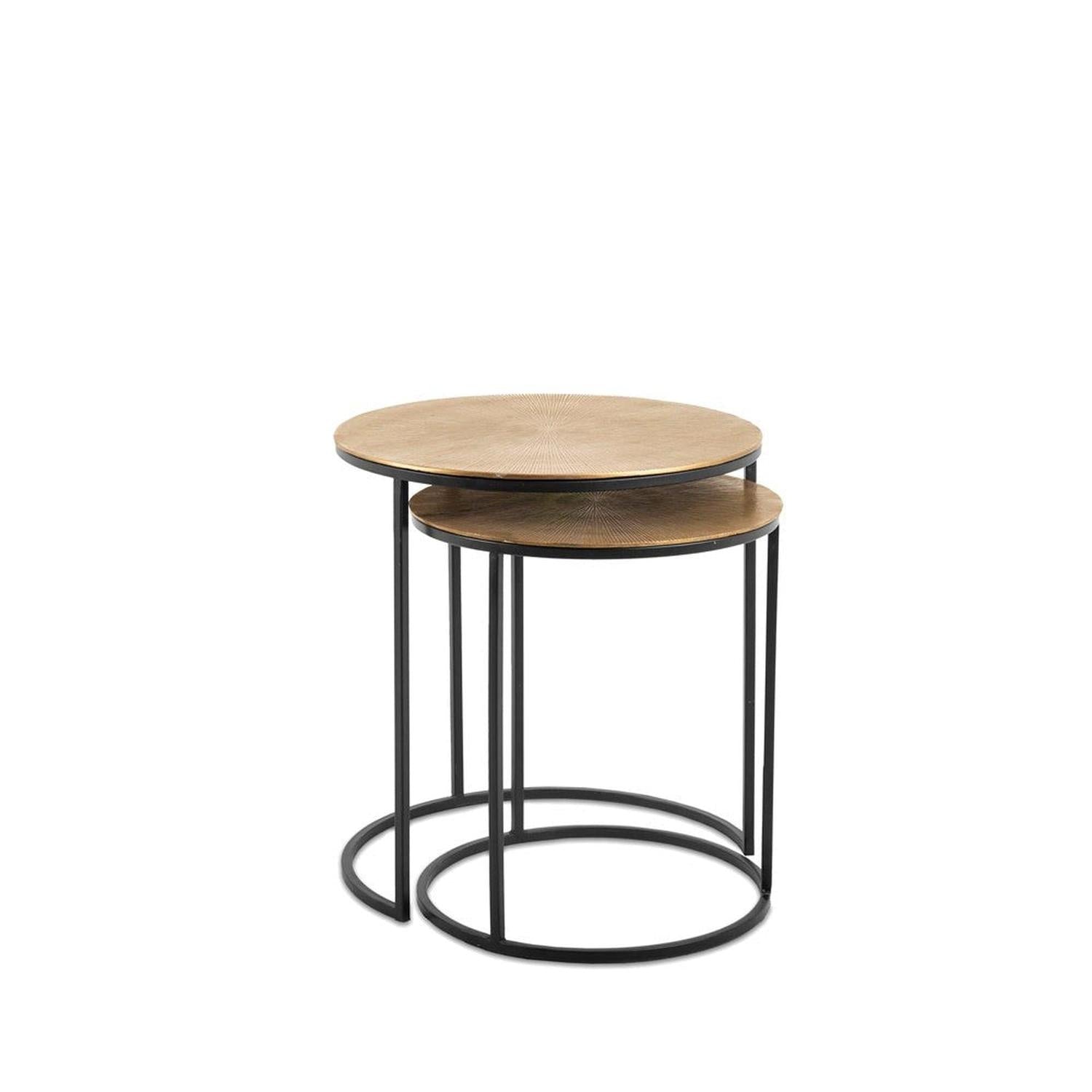 Beistelltische Ciara, 2er-Set - Bronze-Beistelltisch-Benoa-le canapé