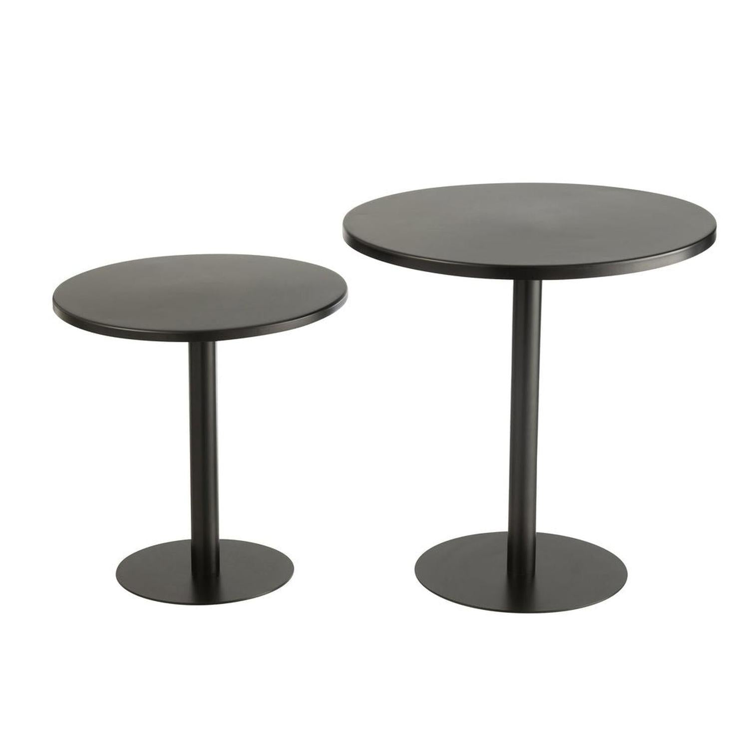 Beistelltische Maya aus Metall, 2er-Set - Schwarz-Beistelltische-J-Line-le canapé