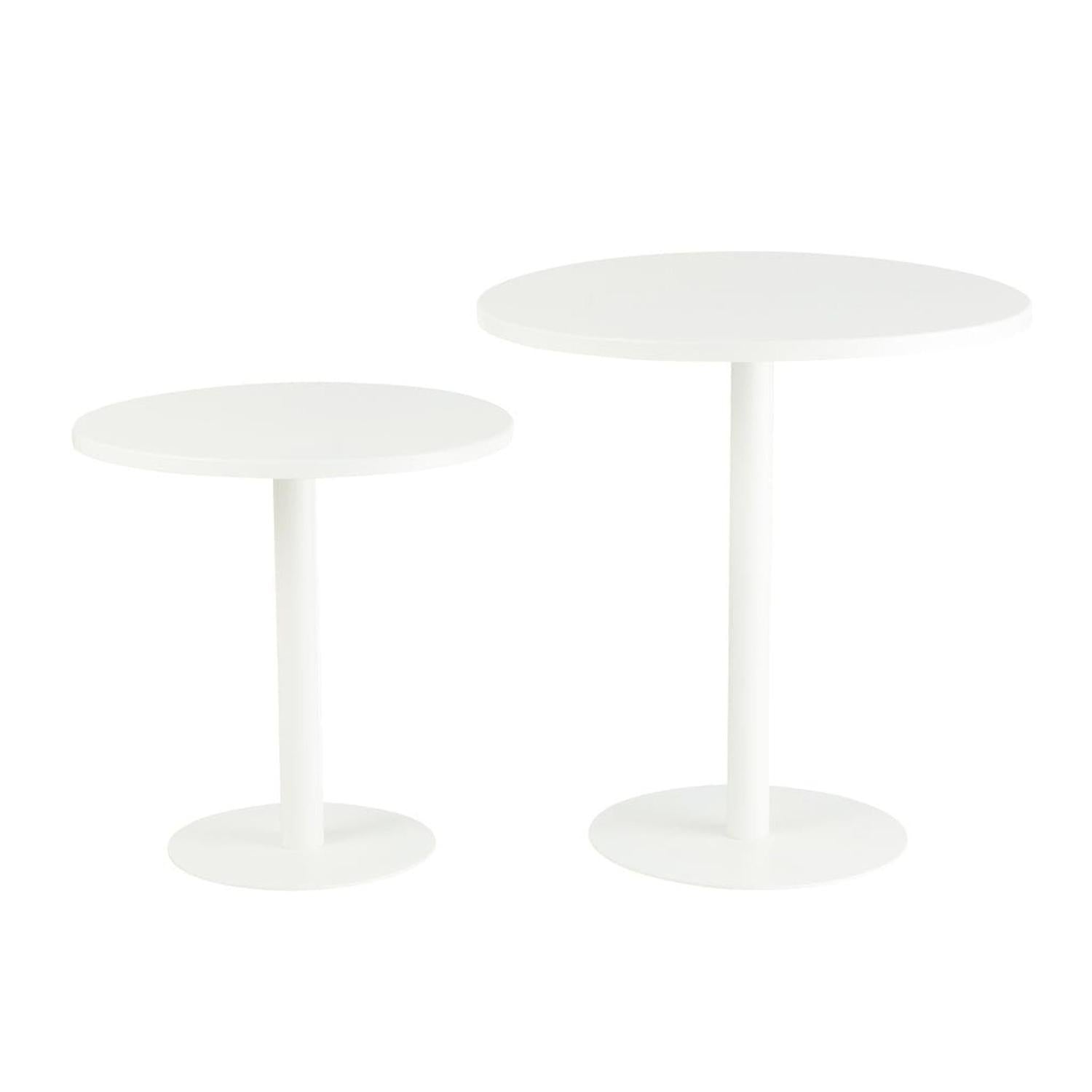 Beistelltische Maya aus Metall, 2er-Set - Weiß-Beistelltische-J-Line-le canapé