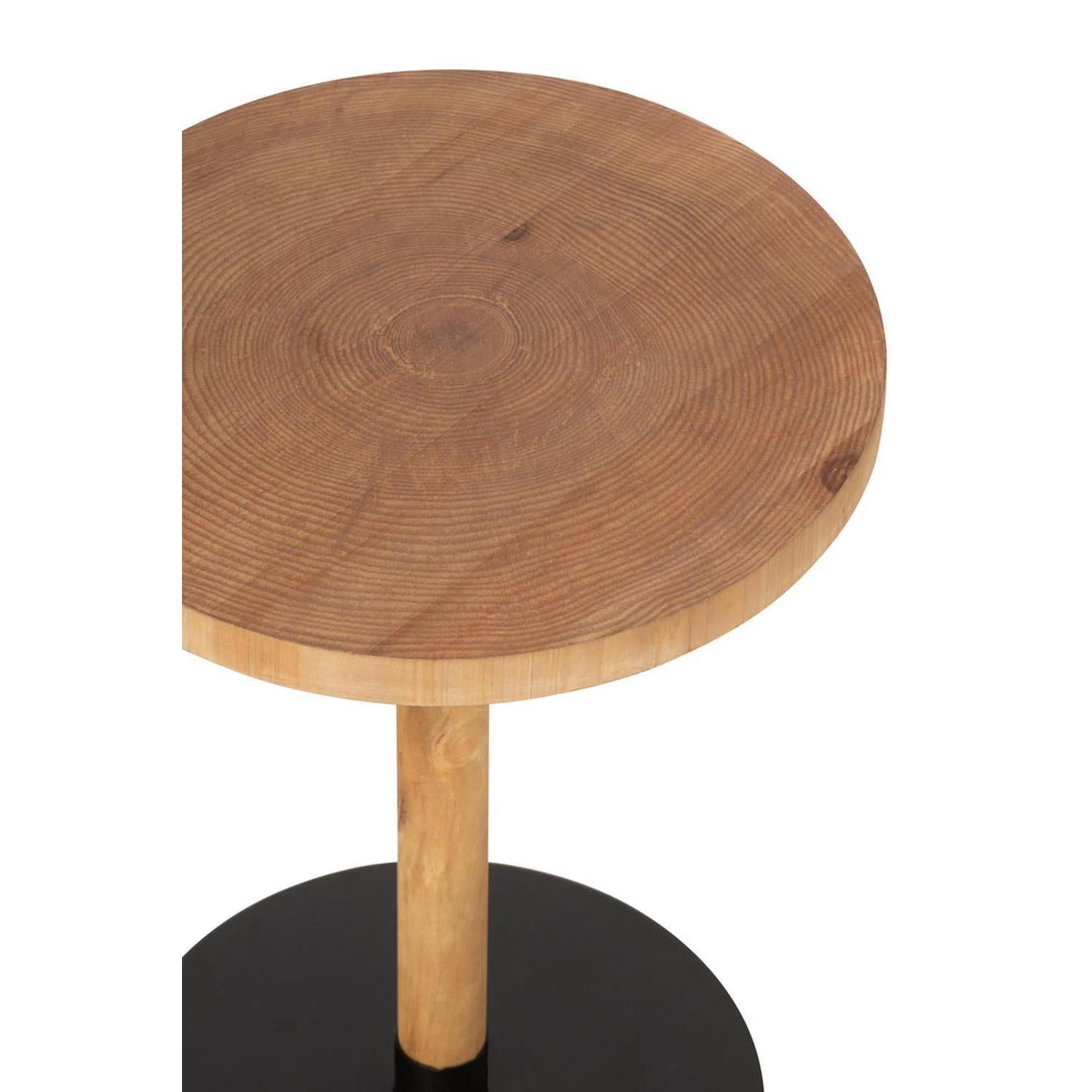 Beistelltische Ron, 2er-Set - Natur/Schwarz-J-Line-le canapé