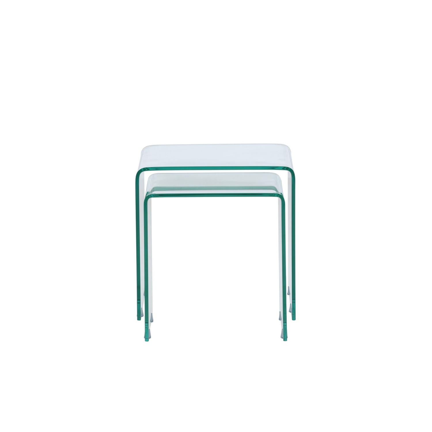 Beistelltische Telemark aus Glas, 2er-Set - Glas-Beistelltisch-Venture Home-le canapé