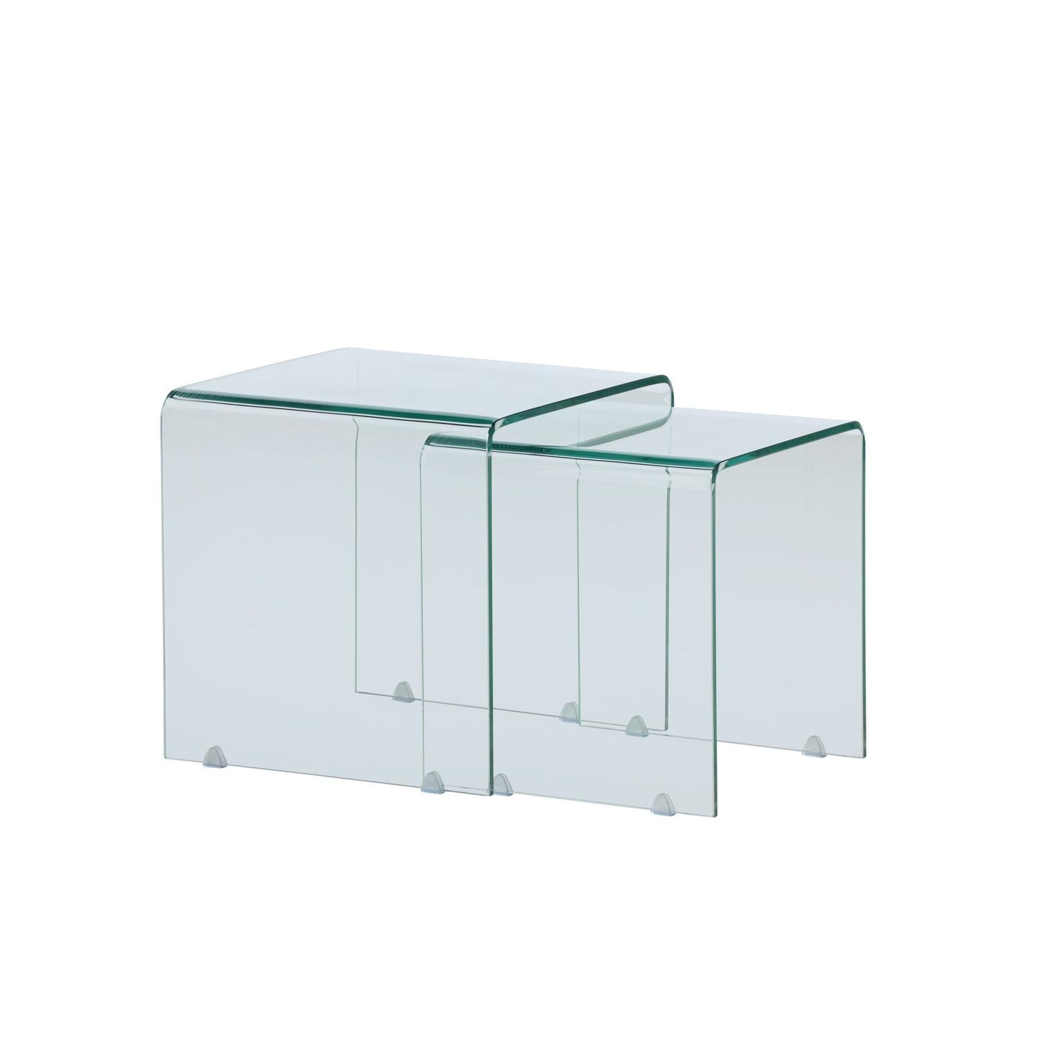 Beistelltische Telemark aus Glas, 2er-Set - Glas-Beistelltische-Venture Home-le canapé