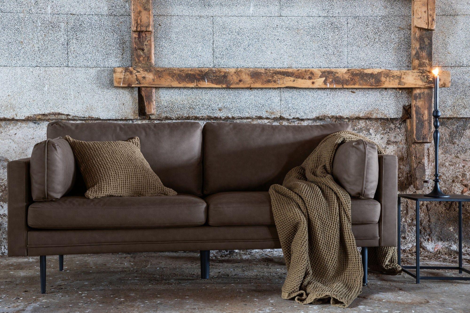 Boom 2-Sitzer Sofa in Mikrofaser - Braun-Venture Home-le canapé