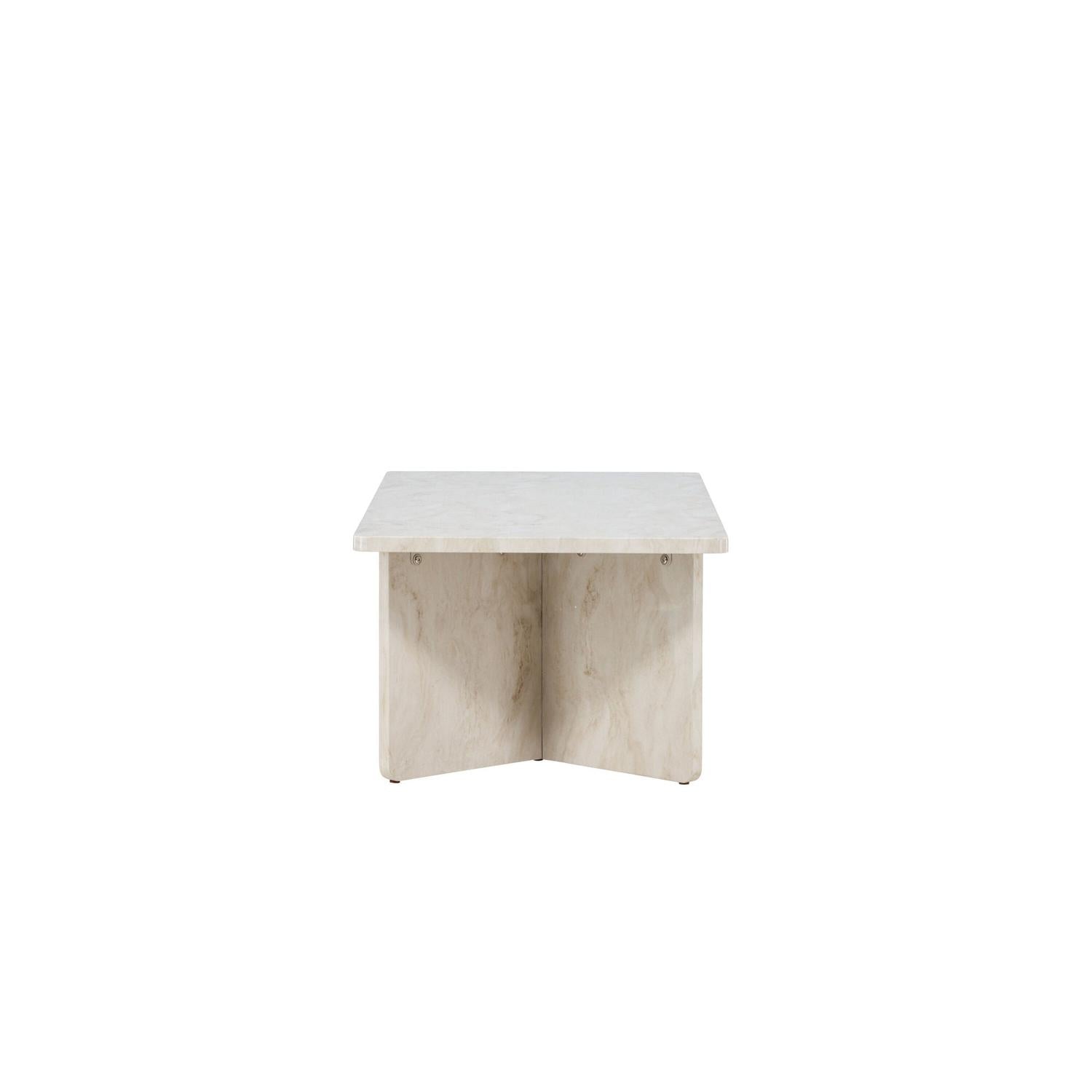 Couchtisch Alesund 120*60cm in Marmoroptik - Beige-Couchtische-Venture Home-le canapé