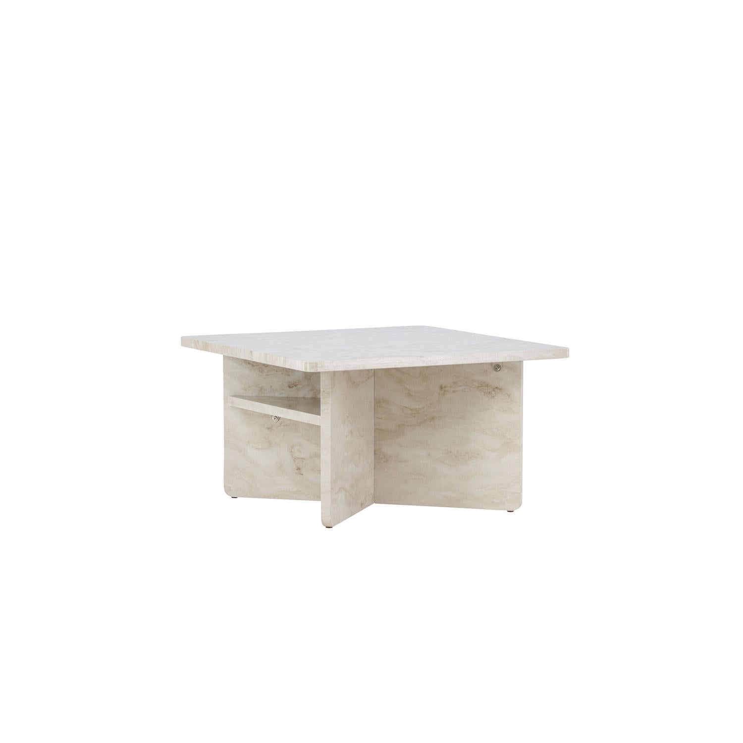 Couchtisch Alesund 75cm in Marmoroptik - Beige-Couchtisch-Venture Home-le canapé