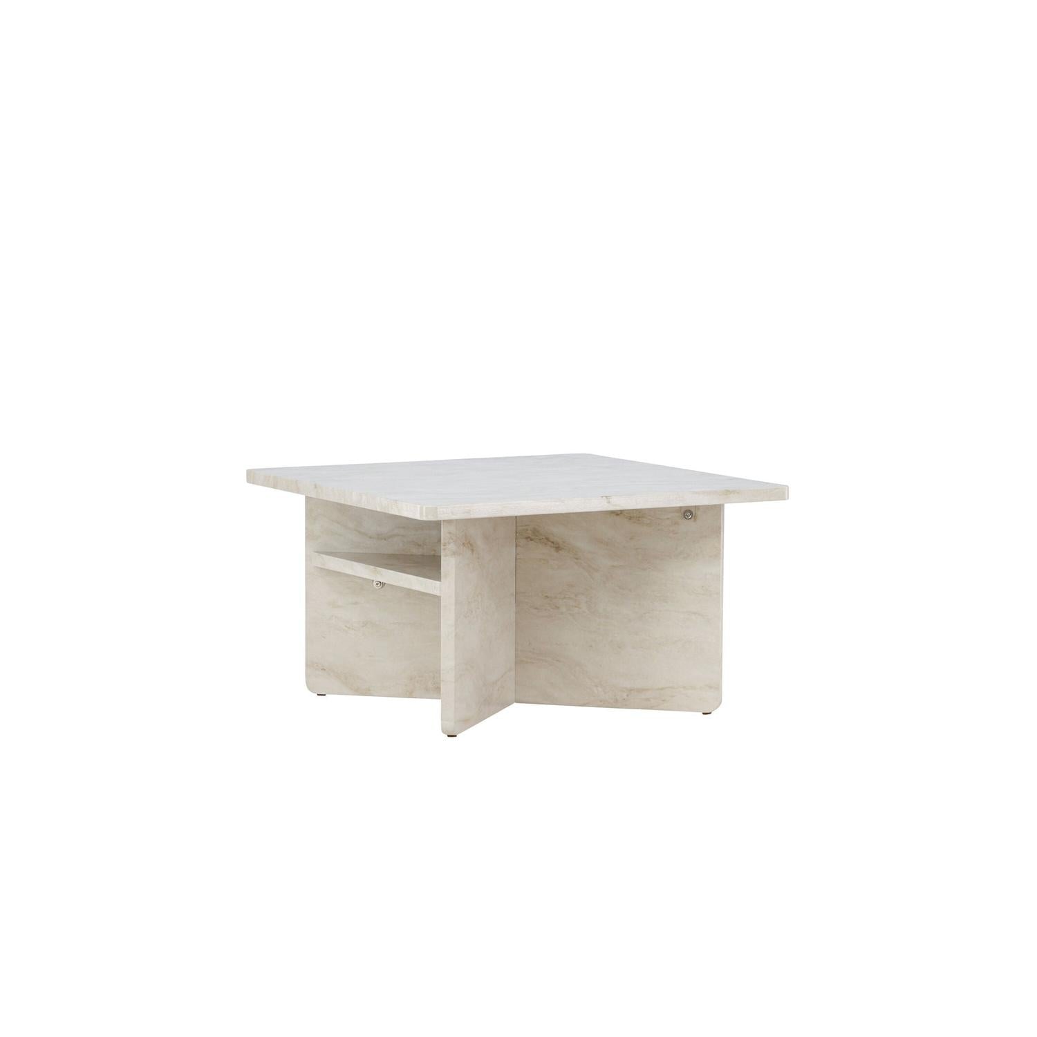Couchtisch Alesund 75cm in Marmoroptik - Beige-Couchtisch-Venture Home-le canapé