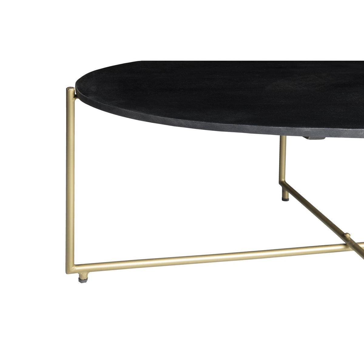 Couchtisch Anthony 110cm aus Massivholz - Schwarz-Couchtische-Livingfurn-le canapé