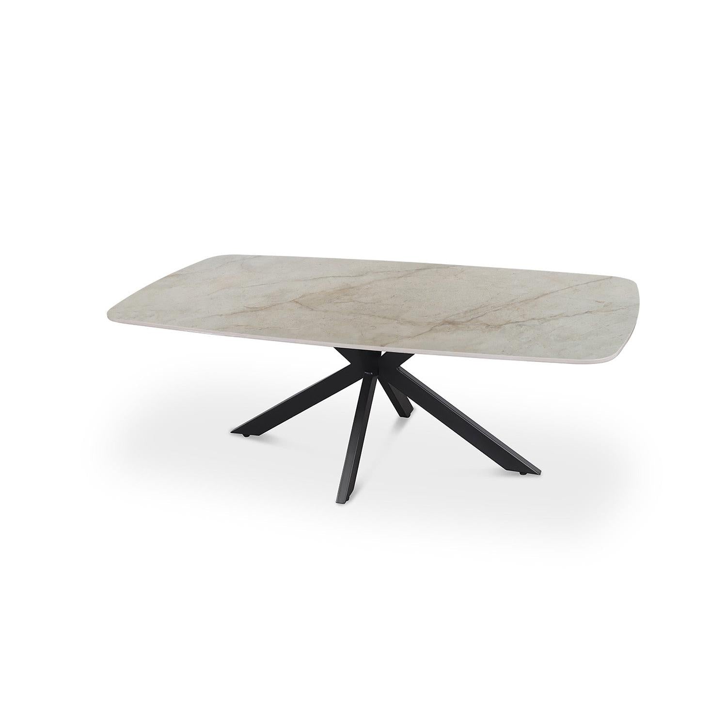Couchtisch Apollo 130cm Oval mit Steinplatte - Beige-Couchtisch-Rousseau-le canapé