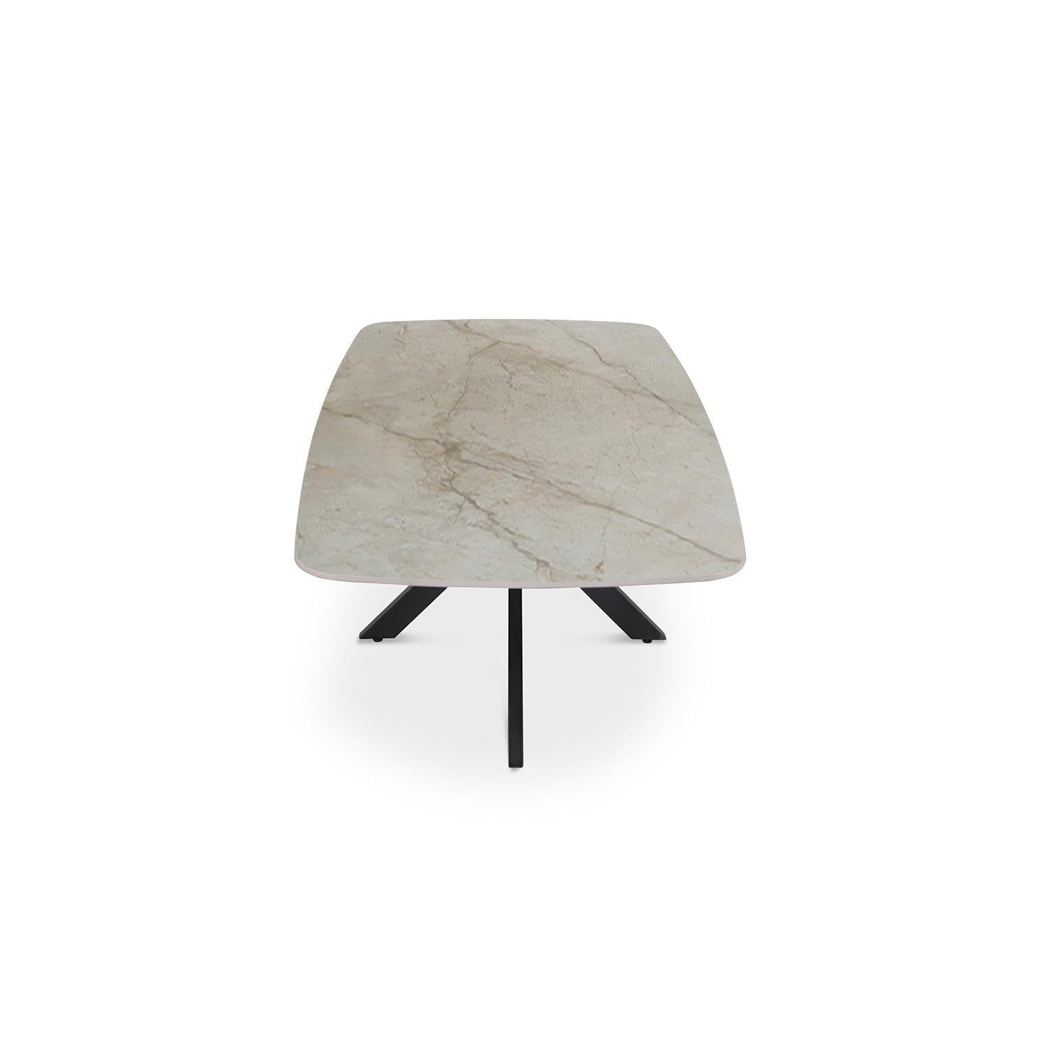 Couchtisch Apollo 130cm Oval mit Steinplatte - Beige-Couchtisch-Rousseau-le canapé
