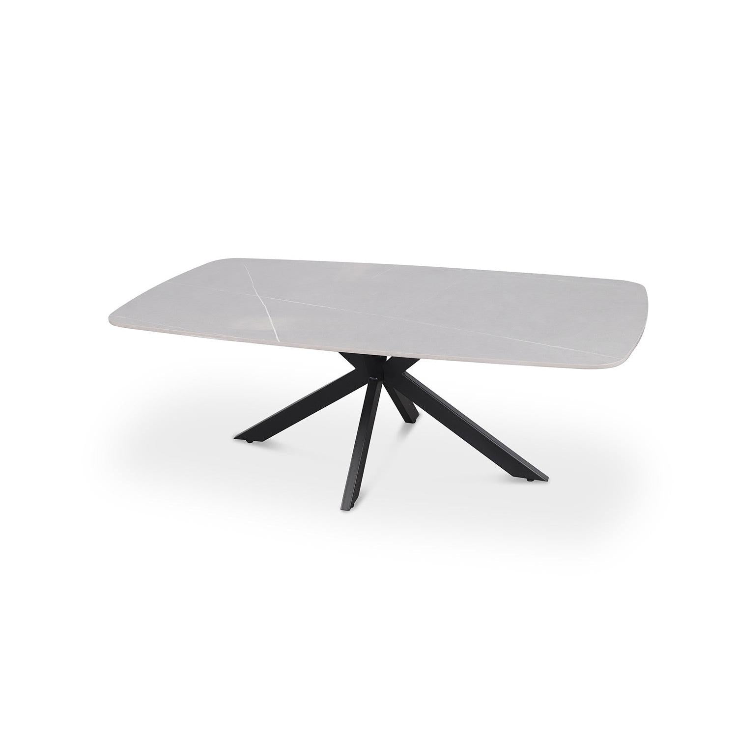 Couchtisch Apollo 130cm Oval mit Steinplatte - Grau-Couchtisch-Rousseau-le canapé