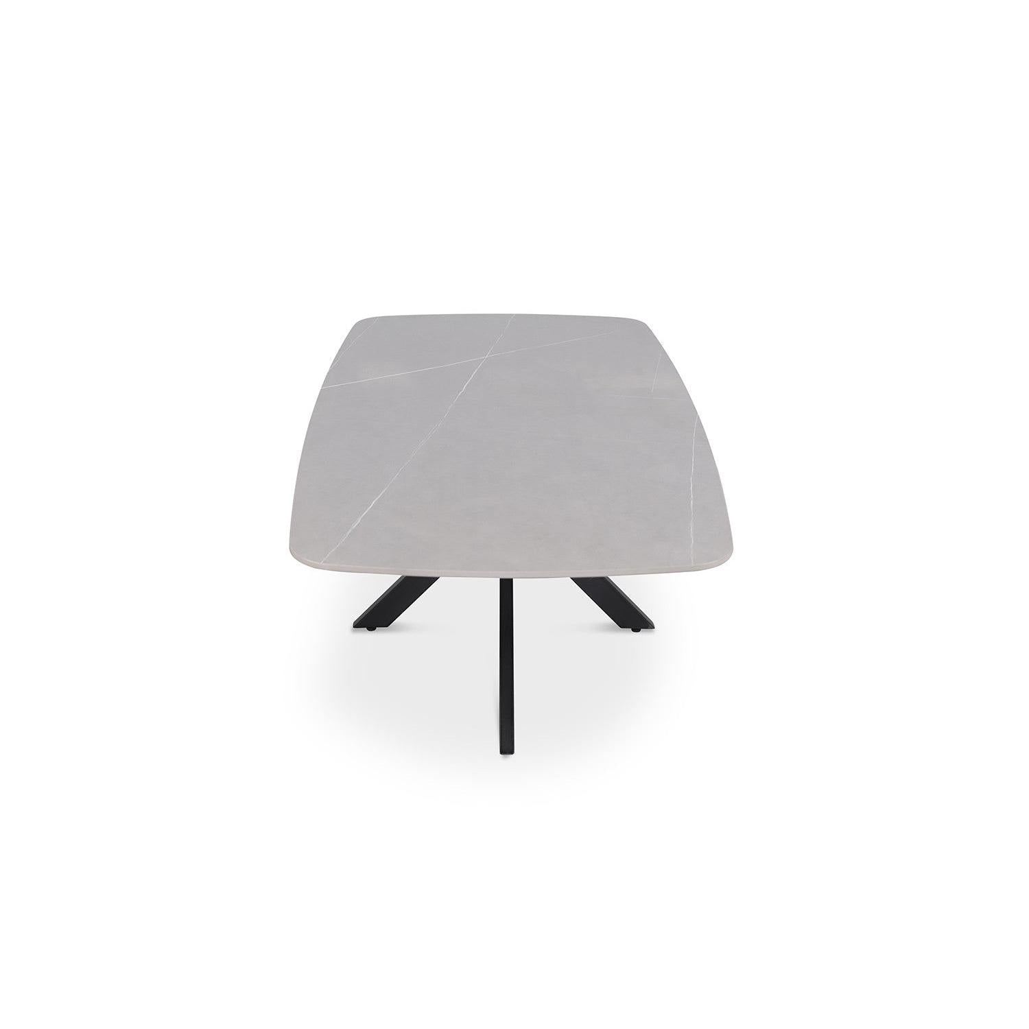 Couchtisch Apollo 130cm Oval mit Steinplatte - Grau-Couchtisch-Rousseau-le canapé