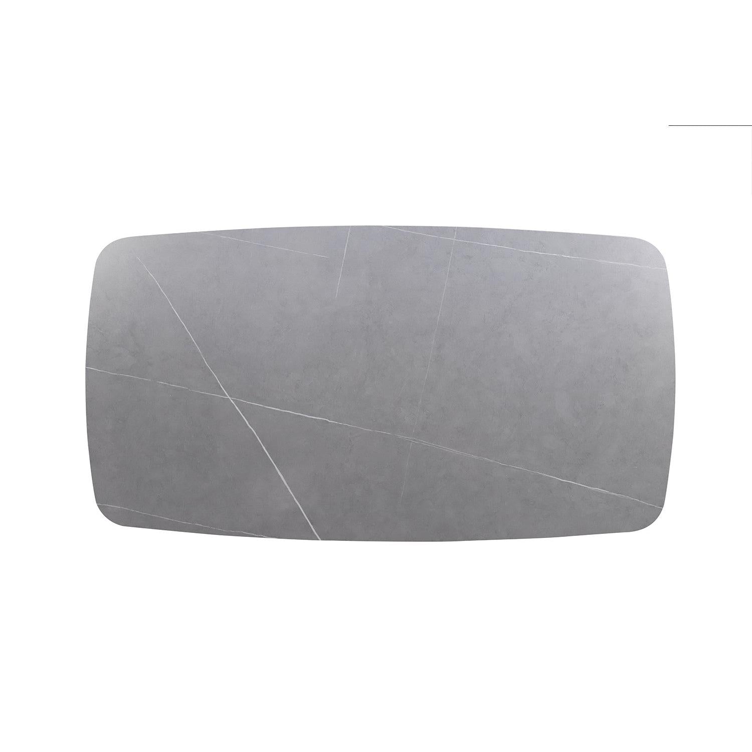 Couchtisch Apollo 130cm Oval mit Steinplatte - Grau-Couchtisch-Rousseau-le canapé