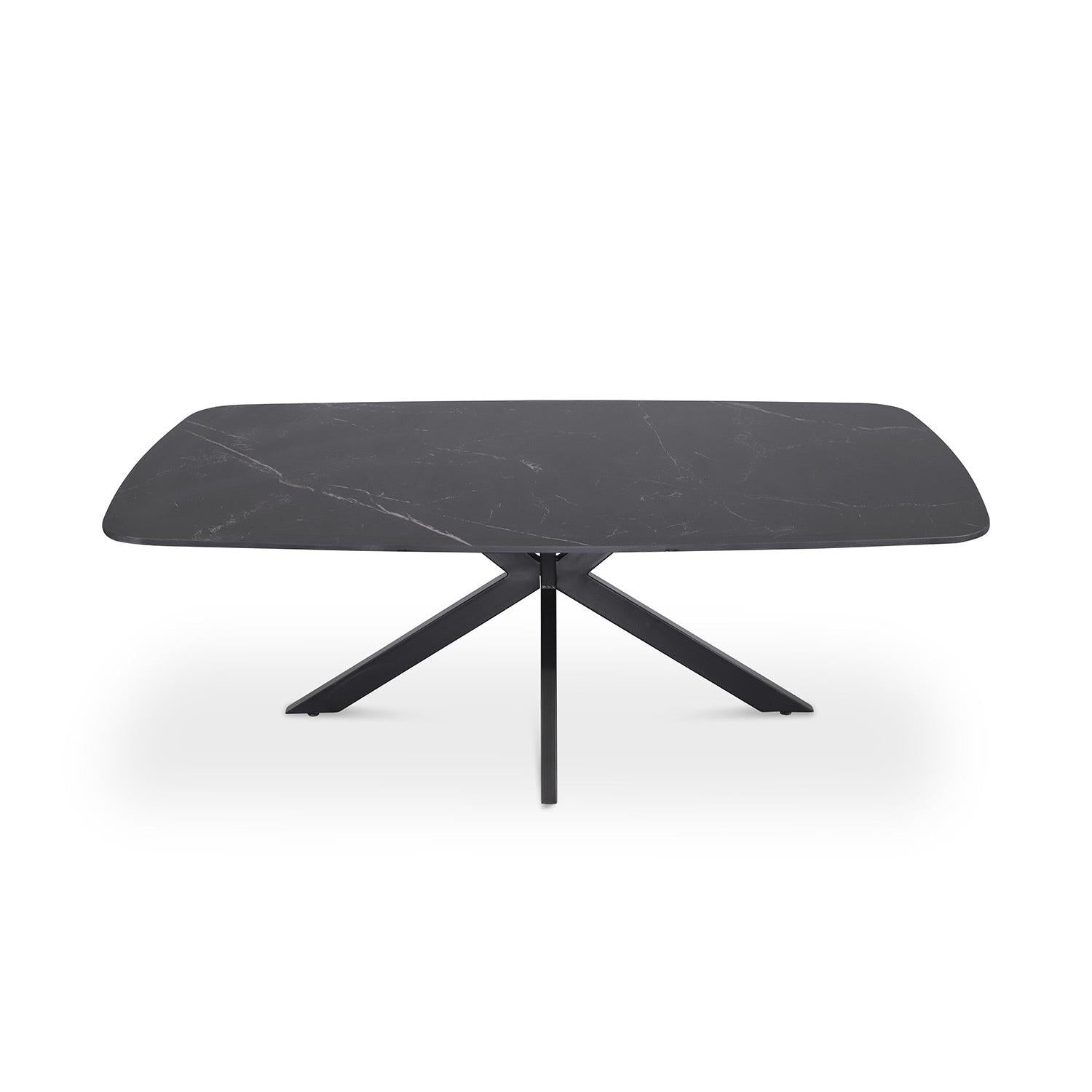 Couchtisch Apollo 130cm Oval mit Steinplatte - Schwarz-Couchtische-Rousseau-le canapé