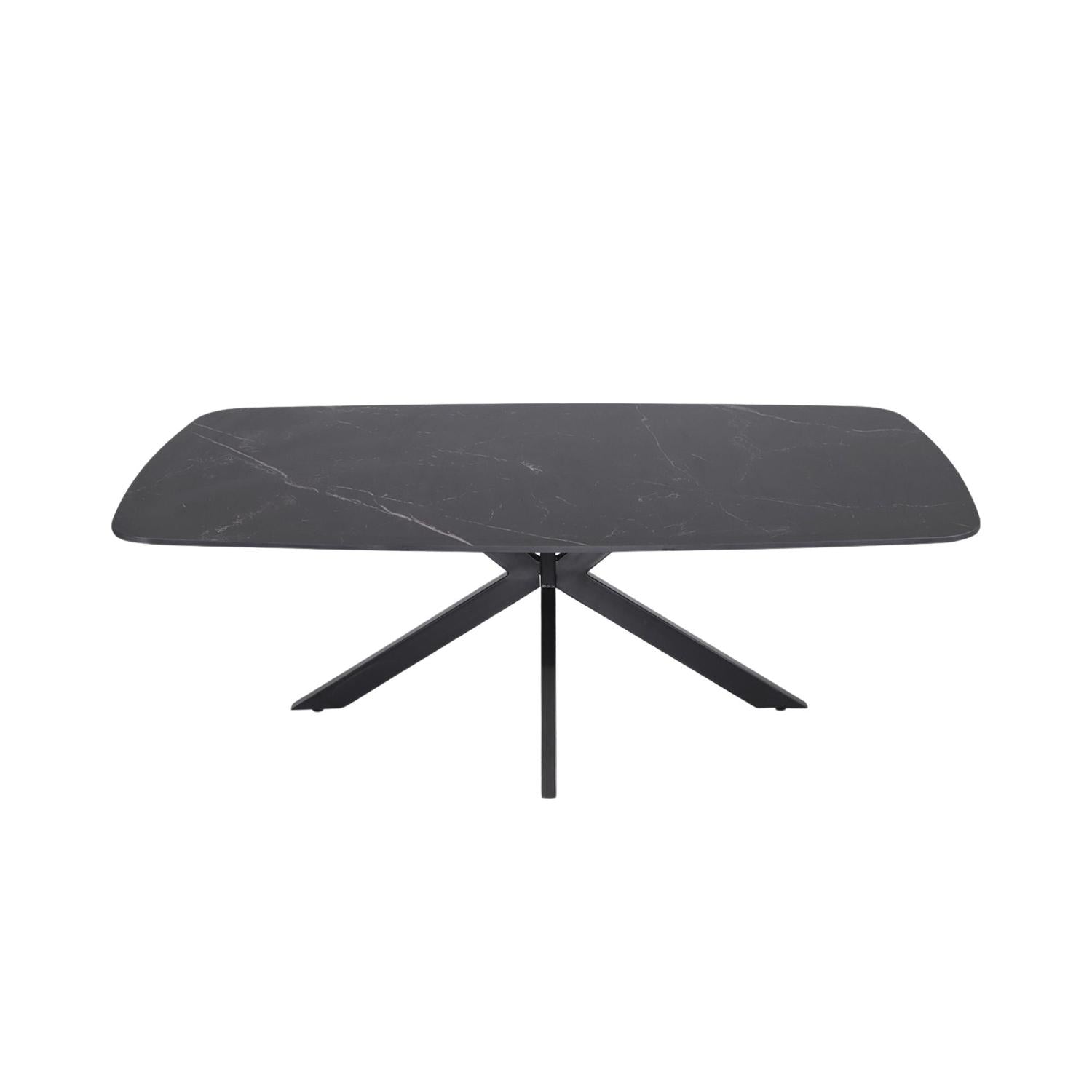Couchtisch Apollo 130cm Oval mit Steinplatte - Schwarz-Couchtische-Rousseau-le canapé