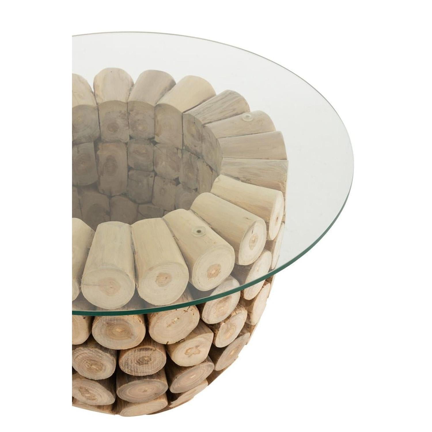 Couchtisch aus Teakholz - Natur-Couchtische-J-Line-le canapé