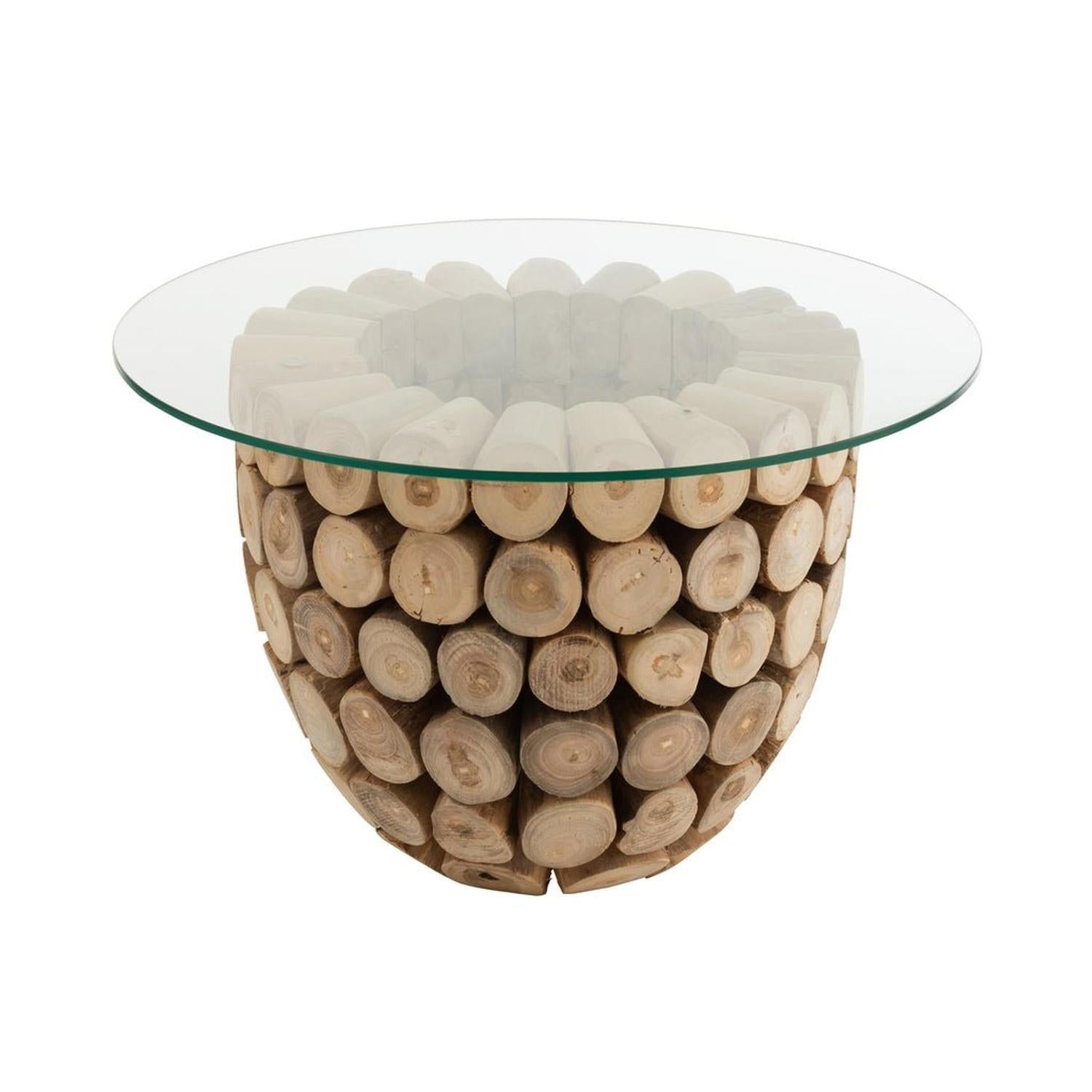 Couchtisch aus Teakholz - Natur-Couchtische-J-Line-le canapé