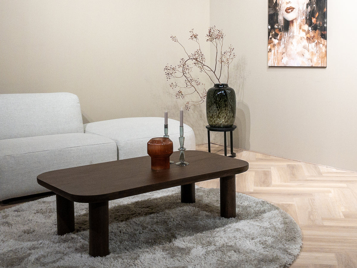 Couchtisch Badou 120cm aus Massivholz - Braun-Couchtische-Livingfurn-le canapé