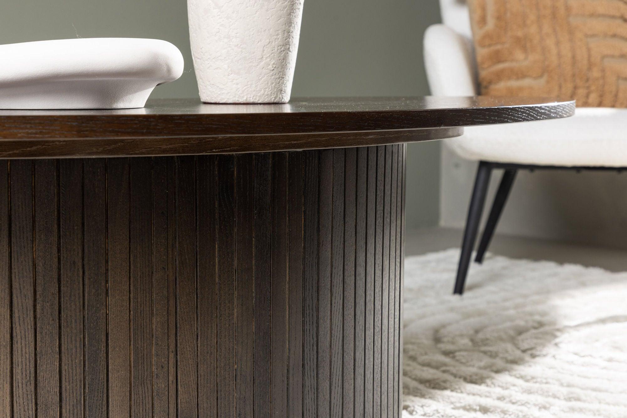 Couchtisch Bianca Oval 120cm - Mokka-Couchtisch-Venture Home-le canapé