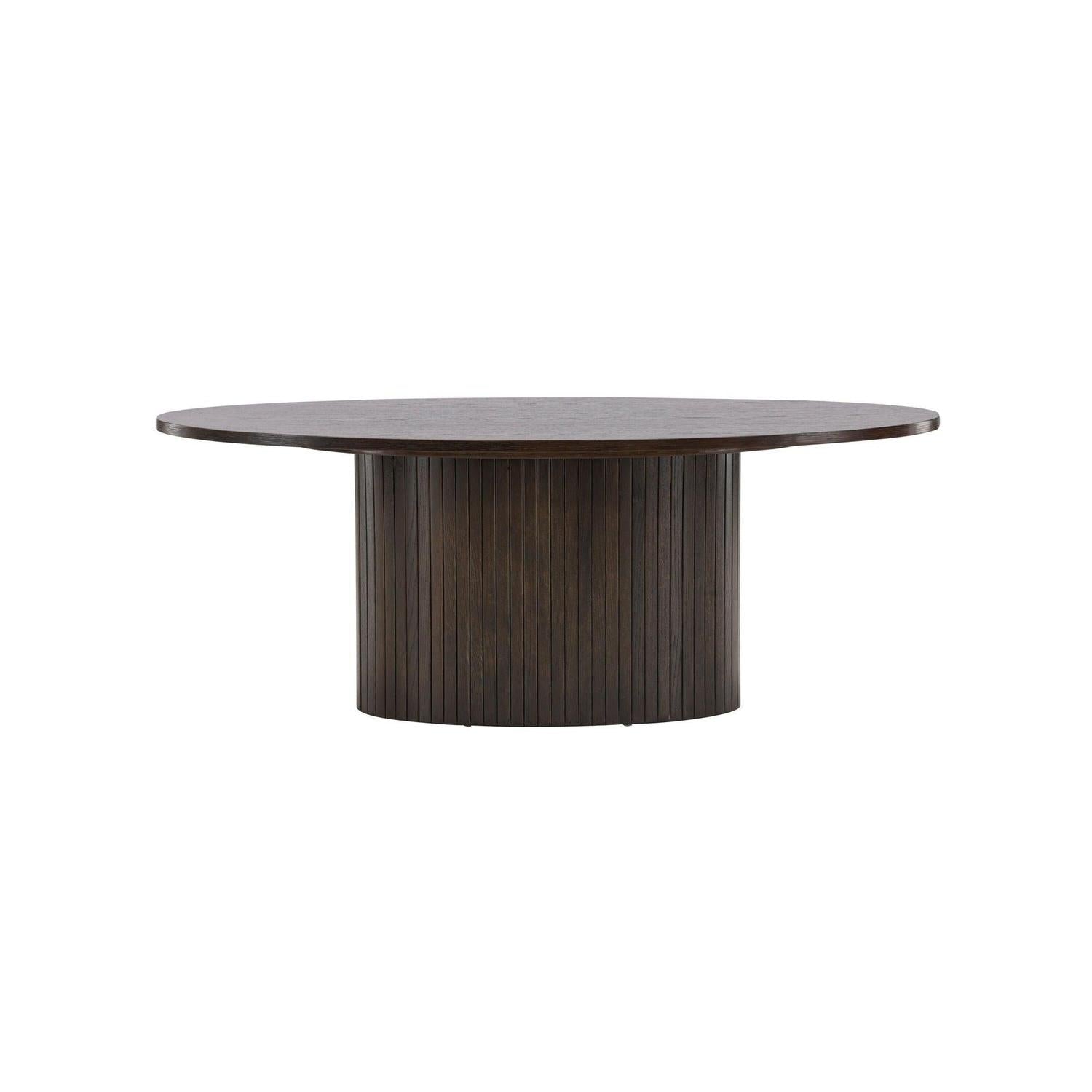 Couchtisch Bianca Oval 120cm - Mokka-Couchtische-Venture Home-le canapé