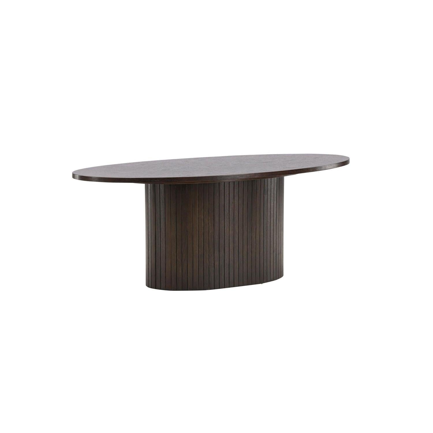 Couchtisch Bianca Oval - Mokka-Couchtisch-Venture Home-le canapé