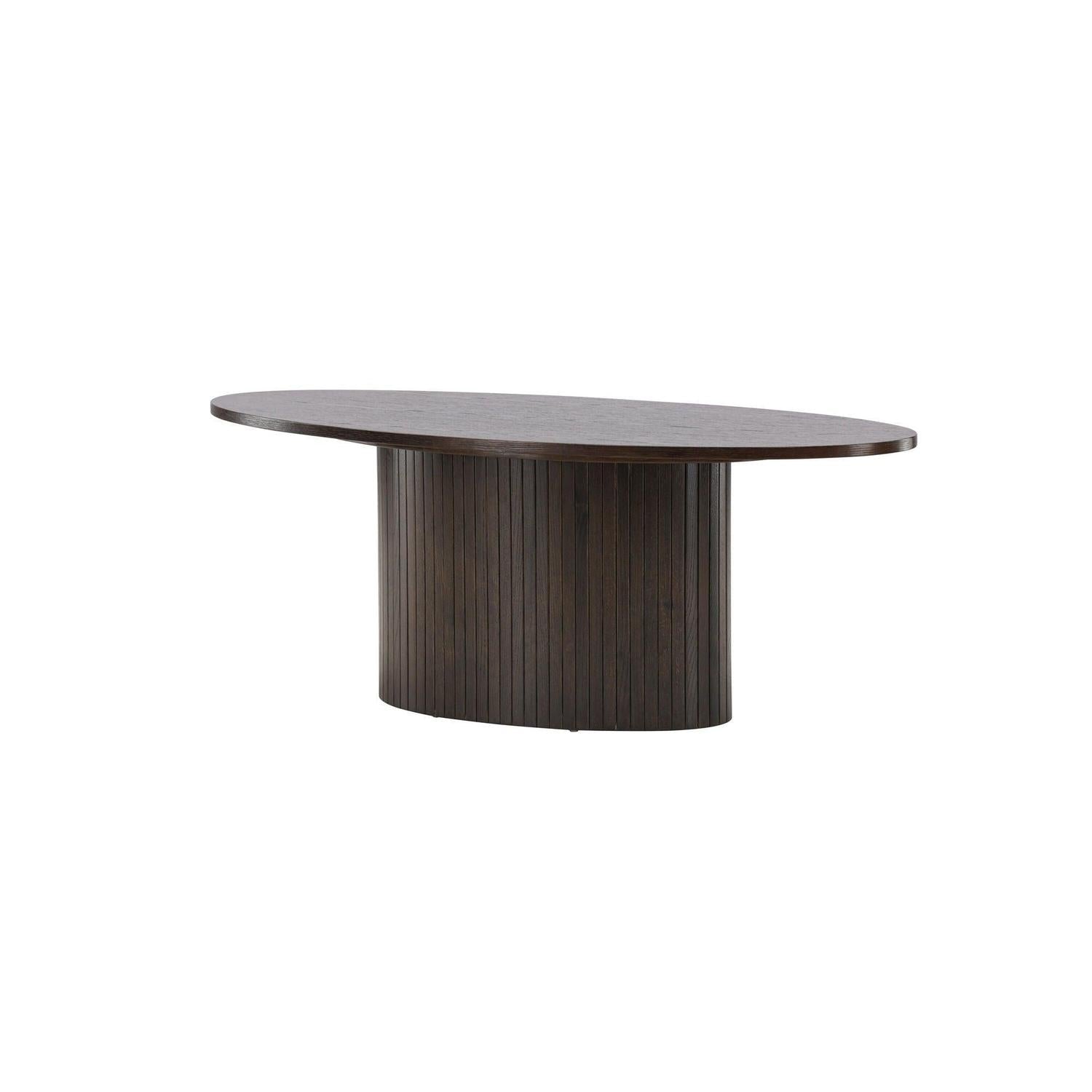 Couchtisch Bianca Oval - Mokka-Couchtisch-Venture Home-le canapé