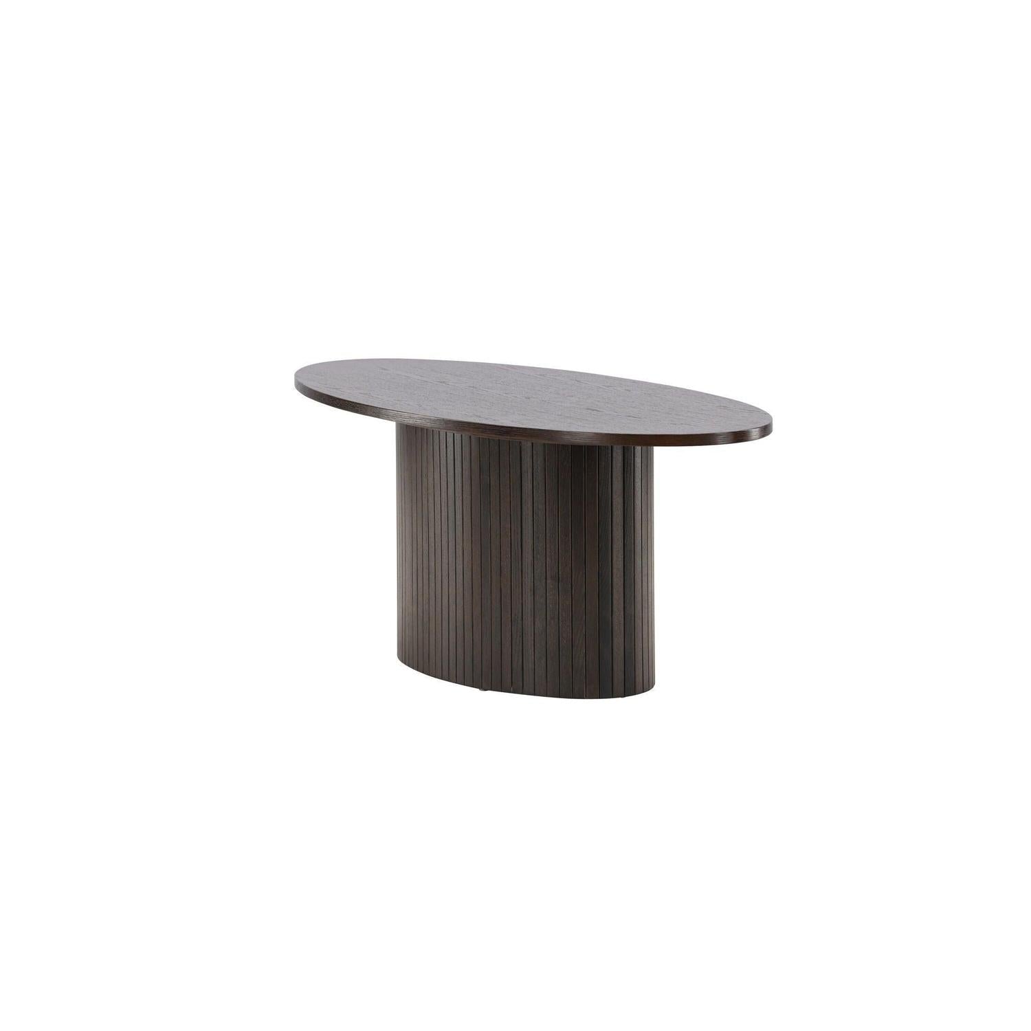 Couchtisch Bianca Oval - Mokka-Couchtisch-Venture Home-le canapé