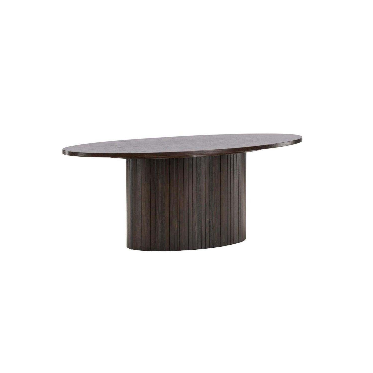 Couchtisch Bianca Oval - Mokka-Couchtisch-Venture Home-le canapé