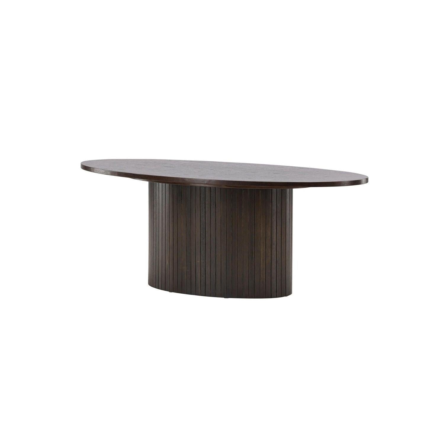 Couchtisch Bianca Oval - Mokka-Couchtisch-Venture Home-le canapé