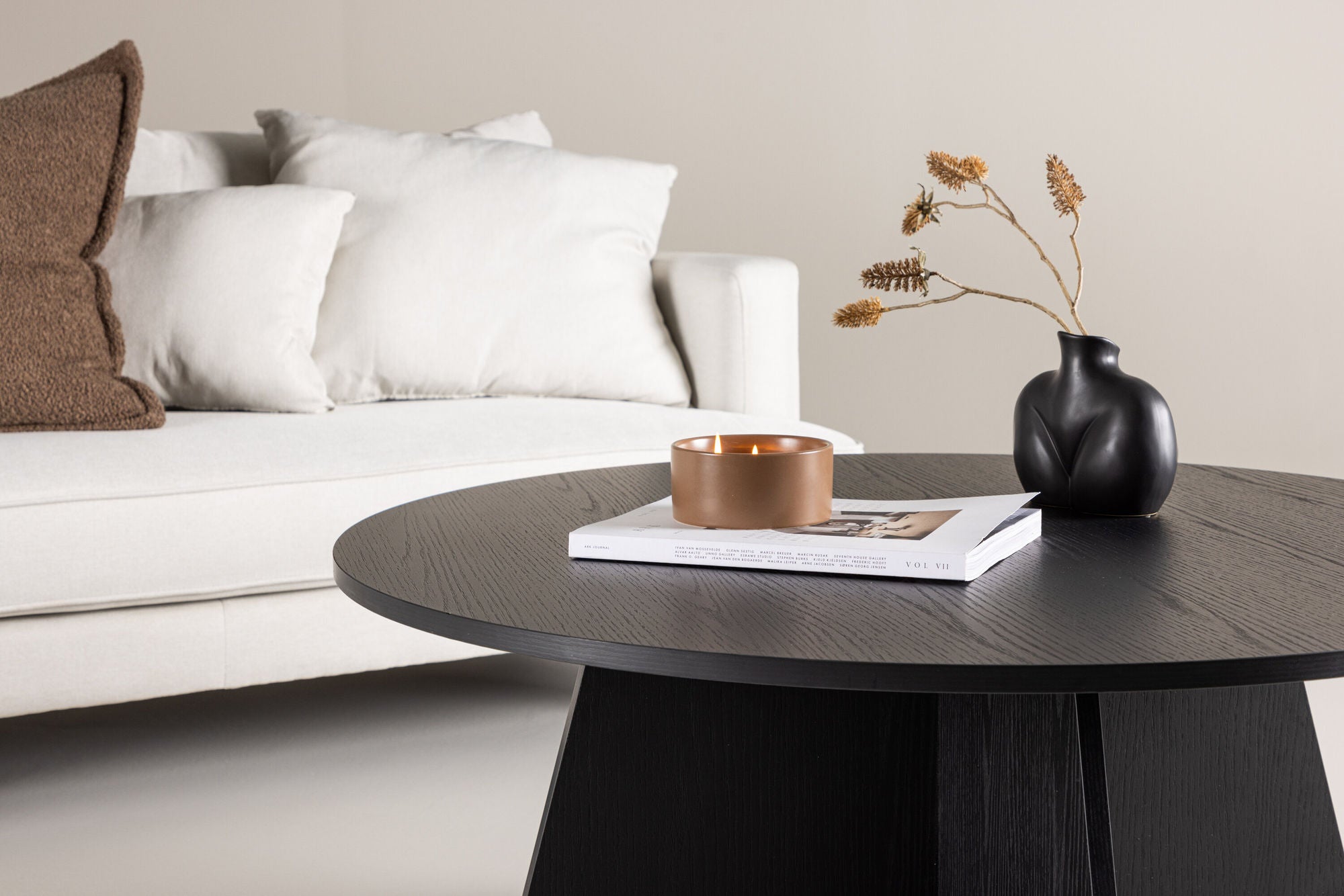Couchtisch Bootcut Ø100cm - Schwarz-Couchtisch-Venture Home-le canapé