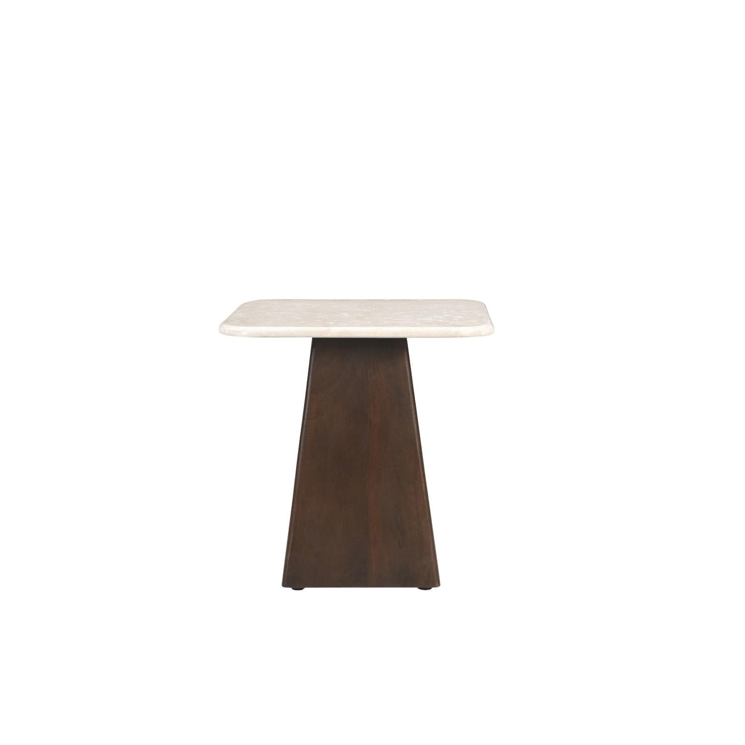 Couchtisch Bottecino aus Mangoholz 45cm - Beige/Braun-Couchtische-Livingfurn-le canapé