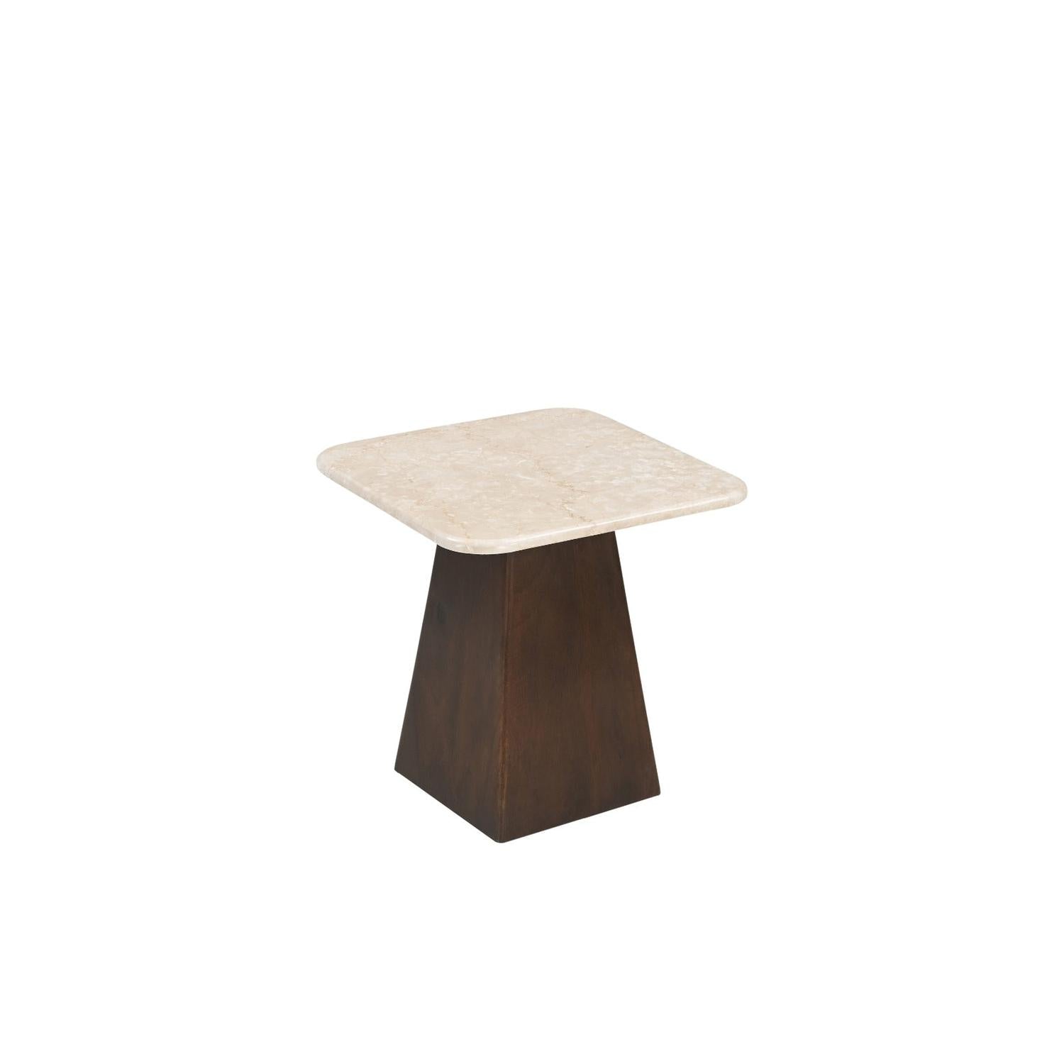Couchtisch Bottecino aus Mangoholz 45cm - Beige/Braun-Couchtische-Livingfurn-le canapé