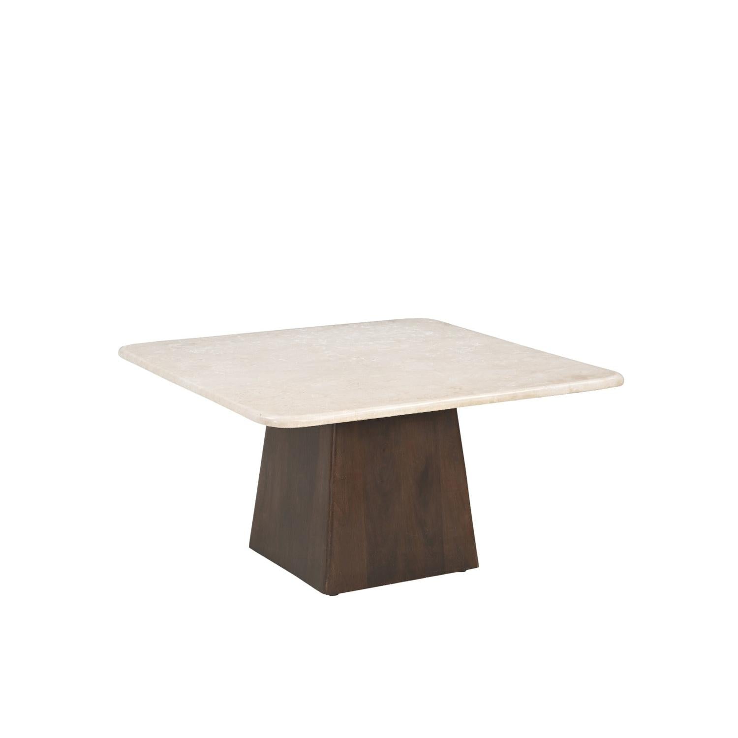 Couchtisch Bottecino aus Mangoholz 75cm - Beige/Braun-Couchtische-Livingfurn-le canapé