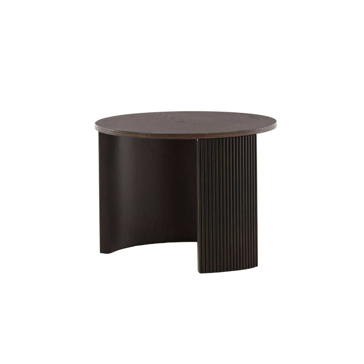 Couchtisch Bristol Ø60cm - Dunkelbraun-Couchtisch-Venture Home-le canapé