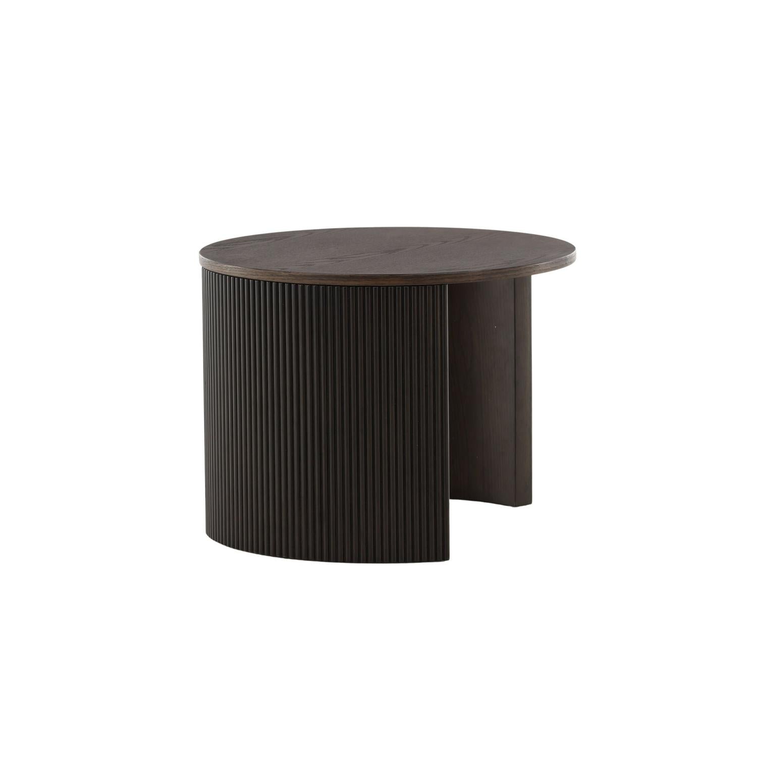 Couchtisch Bristol Ø60cm - Dunkelbraun-Couchtische-Venture Home-le canapé