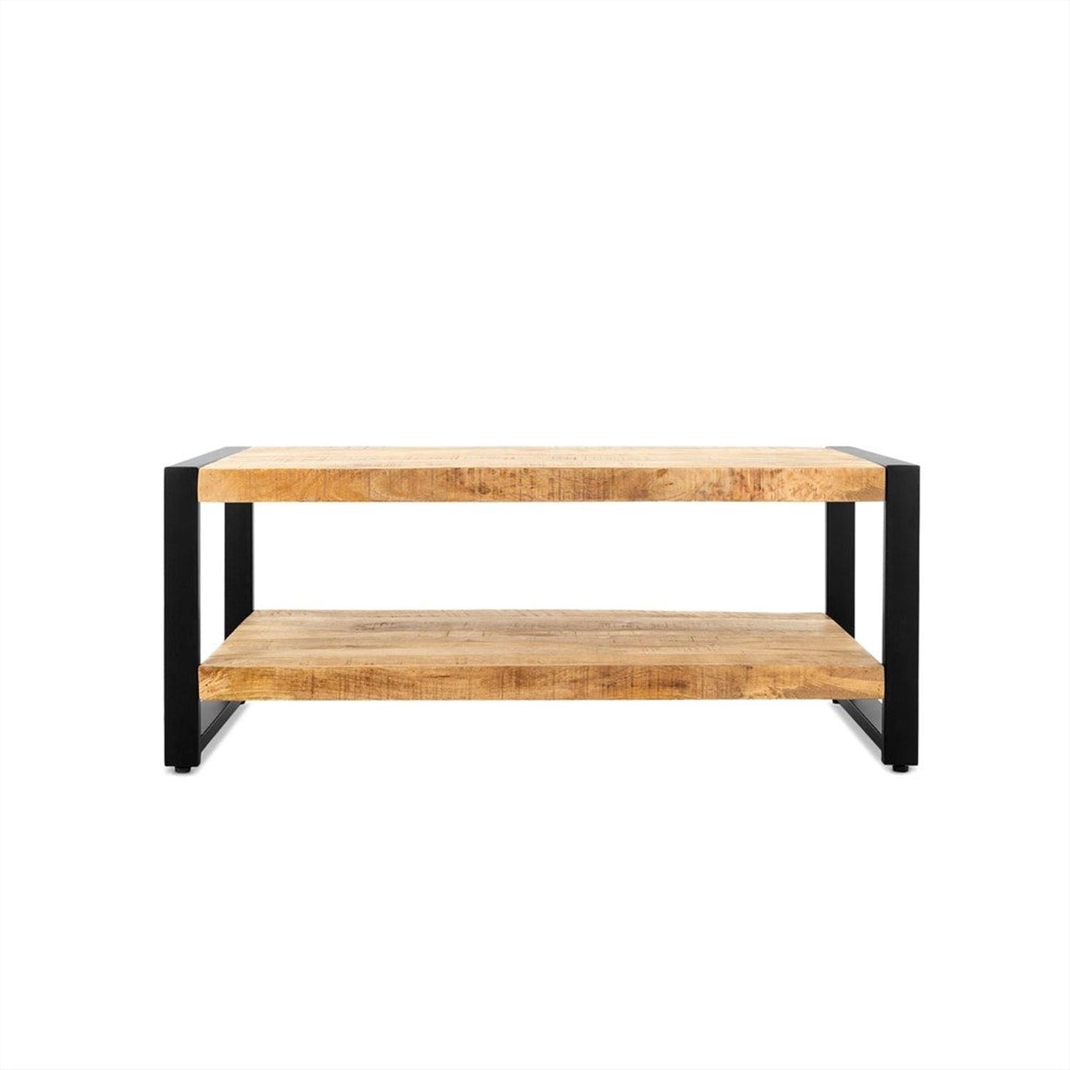 Couchtisch Britt aus Mangoholz 110cm - Hellbraun-Couchtische-Benoa-le canapé