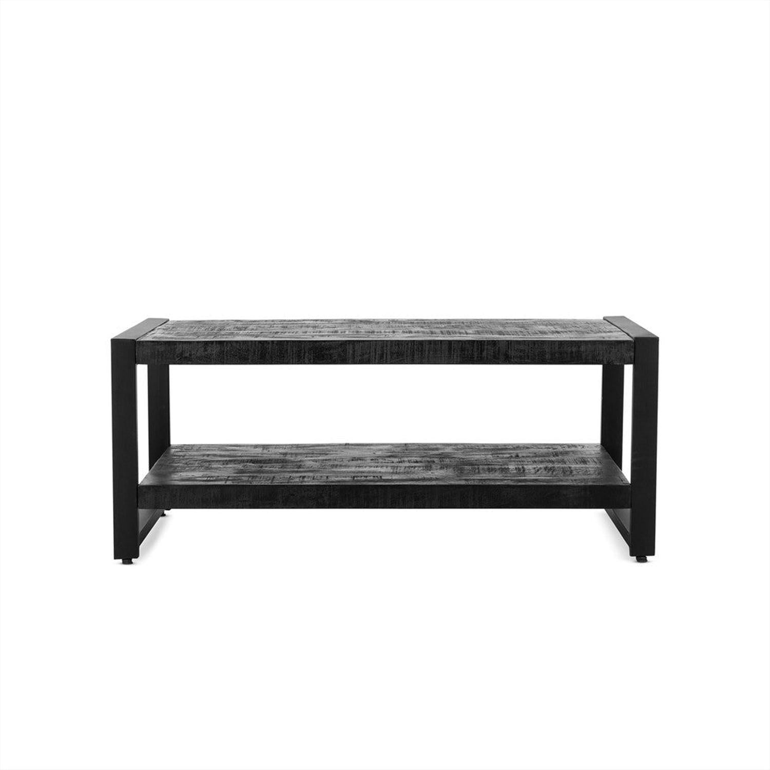 Couchtisch Britt aus Mangoholz 110cm - Schwarz-Couchtische-Benoa-le canapé