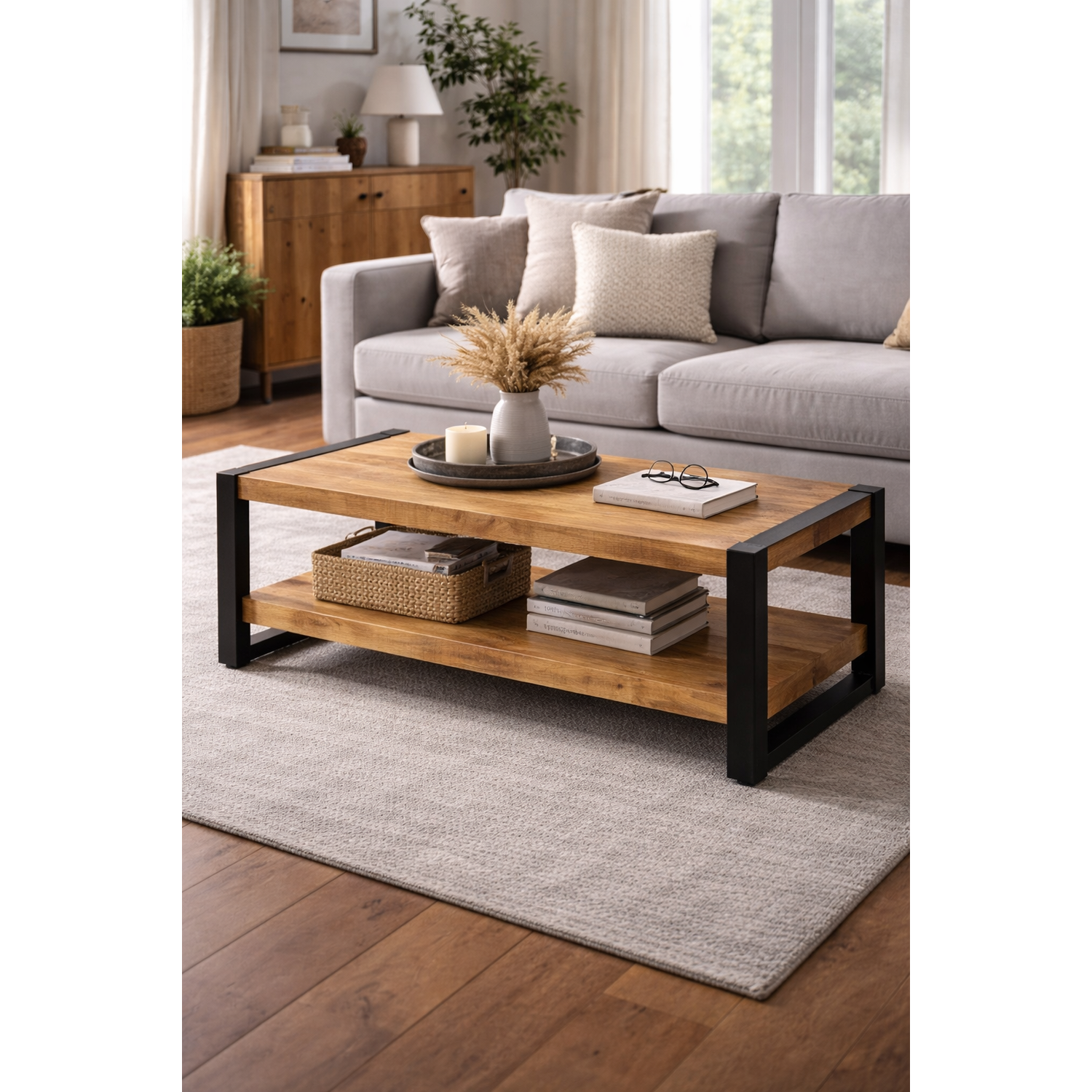 Couchtisch Britt aus Mangoholz 140cm - Hellbraun-Couchtische-Benoa-le canapé