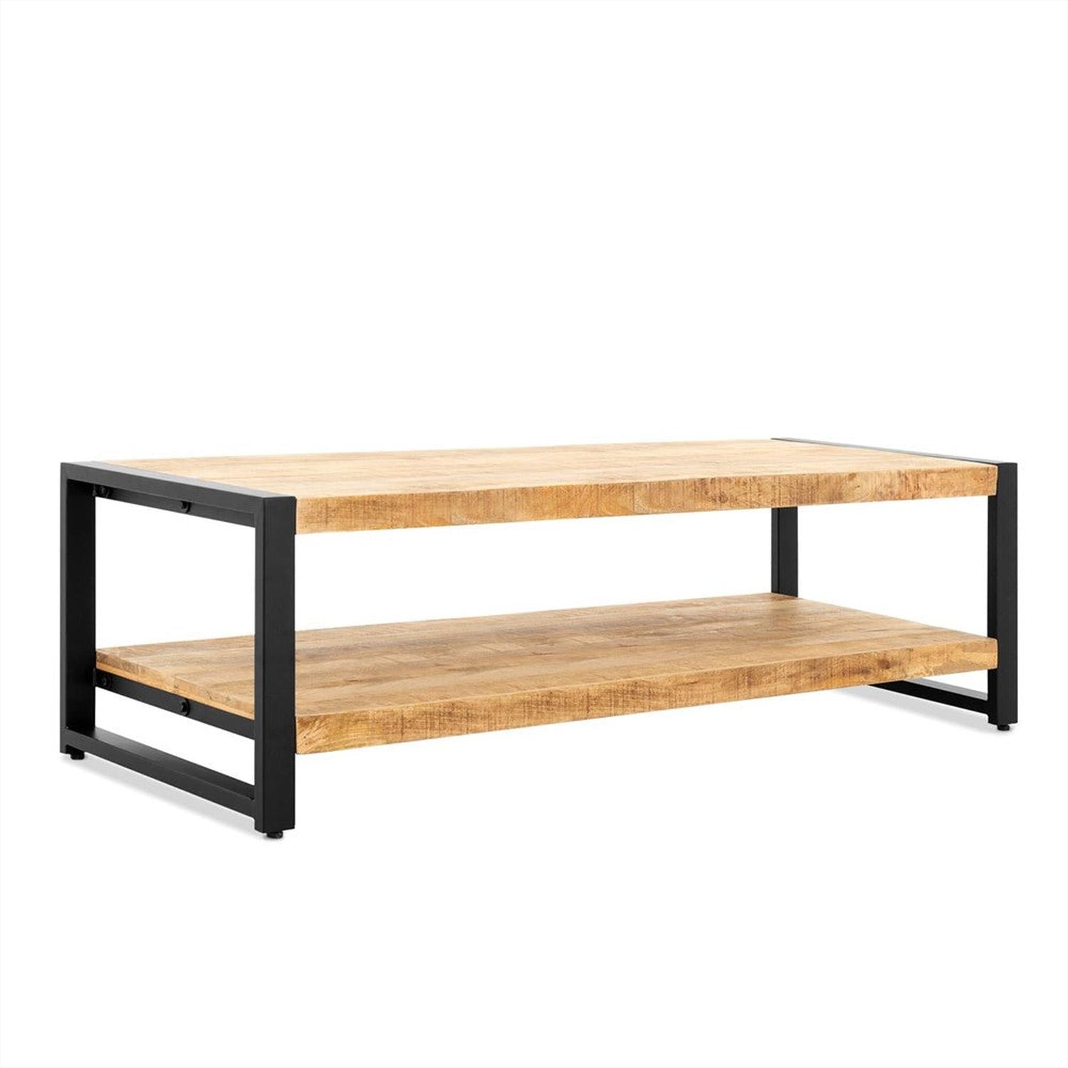 Couchtisch Britt aus Mangoholz 140cm - Hellbraun-Couchtische-Benoa-le canapé