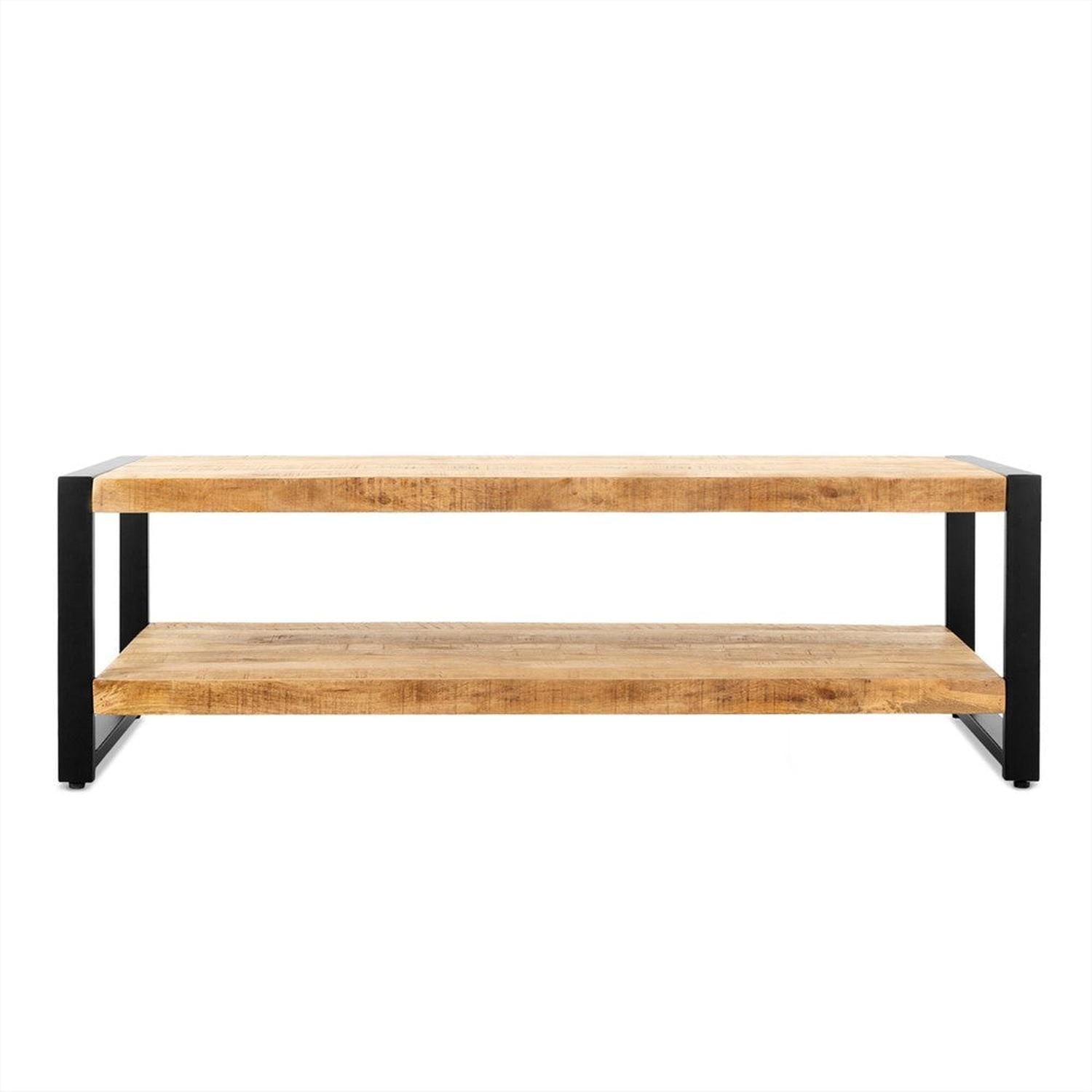 Couchtisch Britt aus Mangoholz 140cm - Hellbraun-Couchtische-Benoa-le canapé