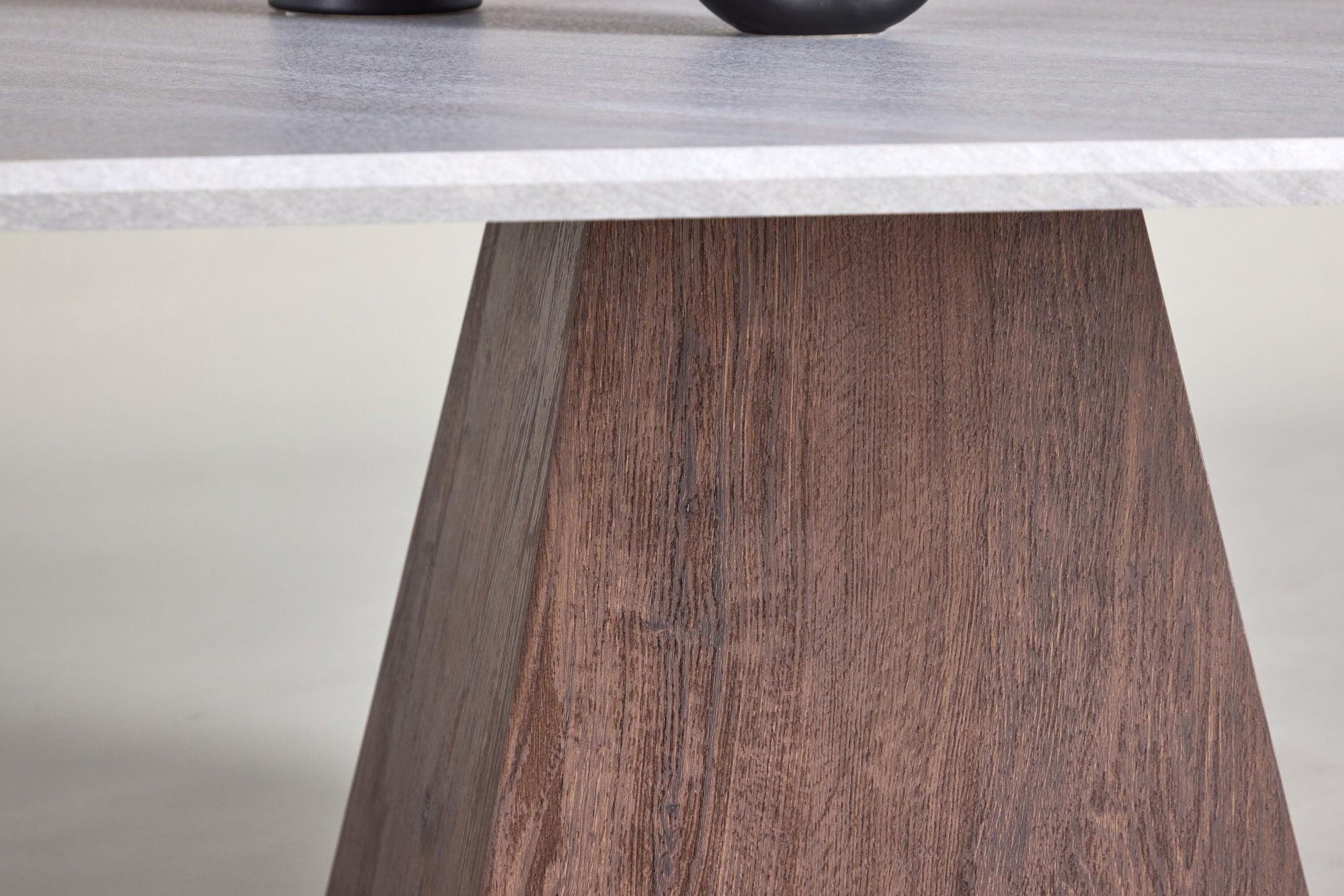 Couchtisch Cael 80cm - Dunkelbraun & Steinoptik-Couchtisch-Venture Home-le canapé