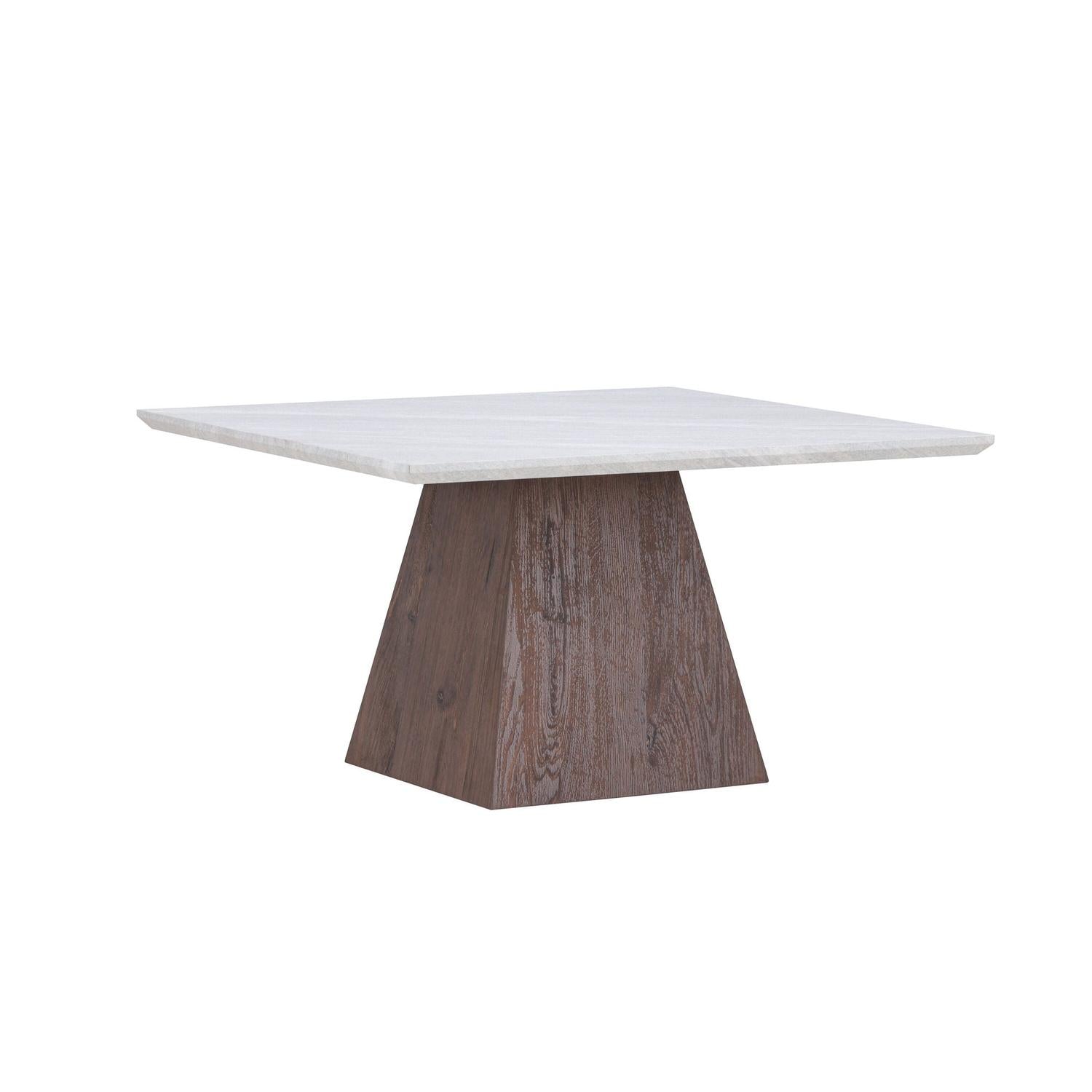 Couchtisch Cael 80cm - Dunkelbraun & Steinoptik-Couchtisch-Venture Home-le canapé